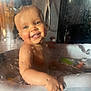 baby, bath, bathroom, bathtub, child, clean, cute, droplets, face, hand, happy, indoor, plumbing, shower, skin, smile, toddler, toy, water, wet