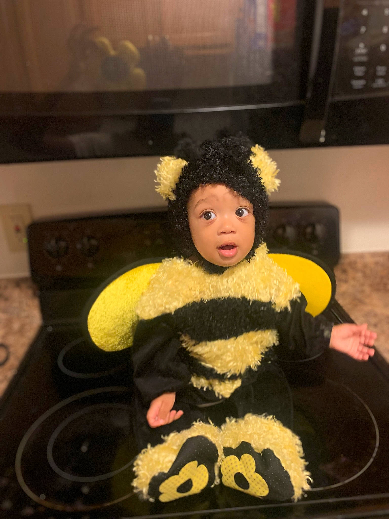 Augustus joined the competition — help win amazing prizes! art, audio_equipment, child, costume, doll, fashion_design, flooring, fun, fur, fur_clothing, human_body, person, picture_frame, plush, room, sitting, stuffed_toy, surprise, toddler, toy