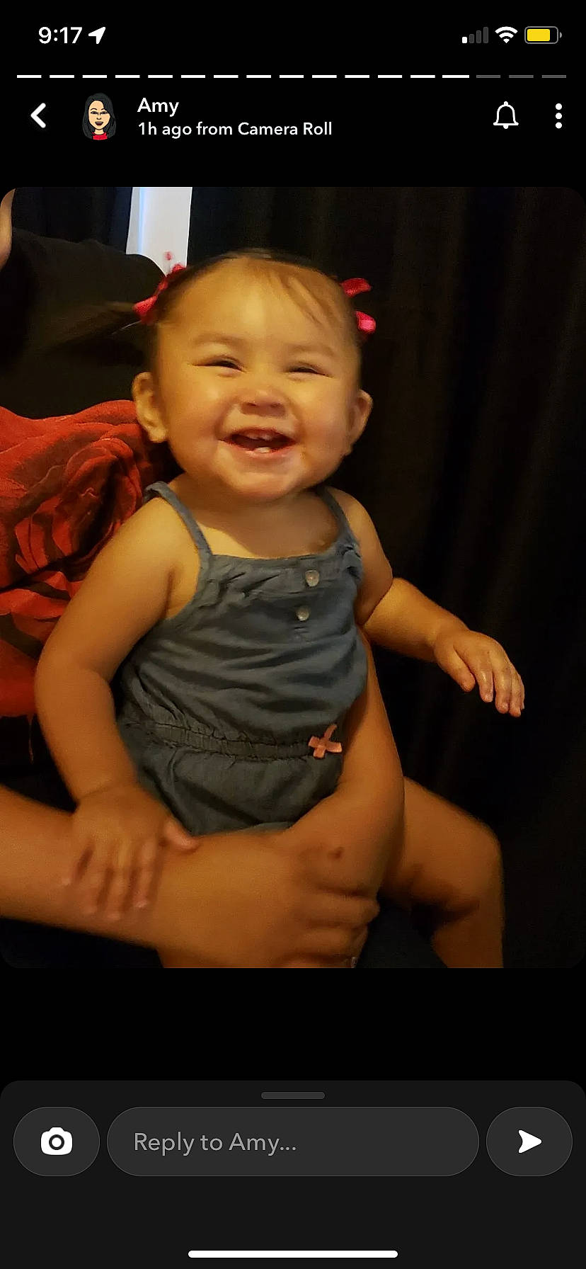 Klarissa is registered to the contest to win money with this photo: abdomen, arm, baby, baby_toddler_clothing, cheek, chest, chin, dress, elbow, finger, hand, happy, iris, joy, leg, person, skin, smile, thigh, thumb