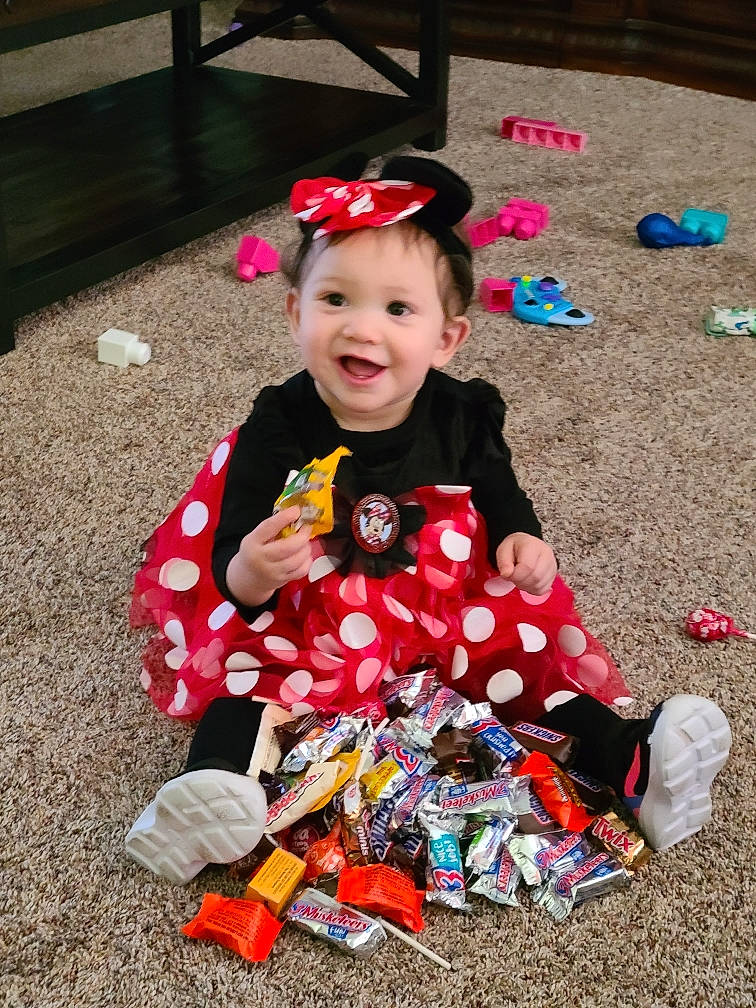 A'Naya joined the competition — help win amazing prizes! baby, baby_products, baby_toddler_clothing, baby_toys, child, costume, event, fun, happy, holiday, joy, leisure, pattern, person, plastic, play, recreation, sitting, smile, soil