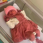 Nevaeh joined the competition — help win amazing prizes! architecture, baby, bed, blanket, bonnet, building, cap, clothing, crib, face, furniture, hat, head, hospital, infantbed, newborn, person, photography, portrait, sleeping