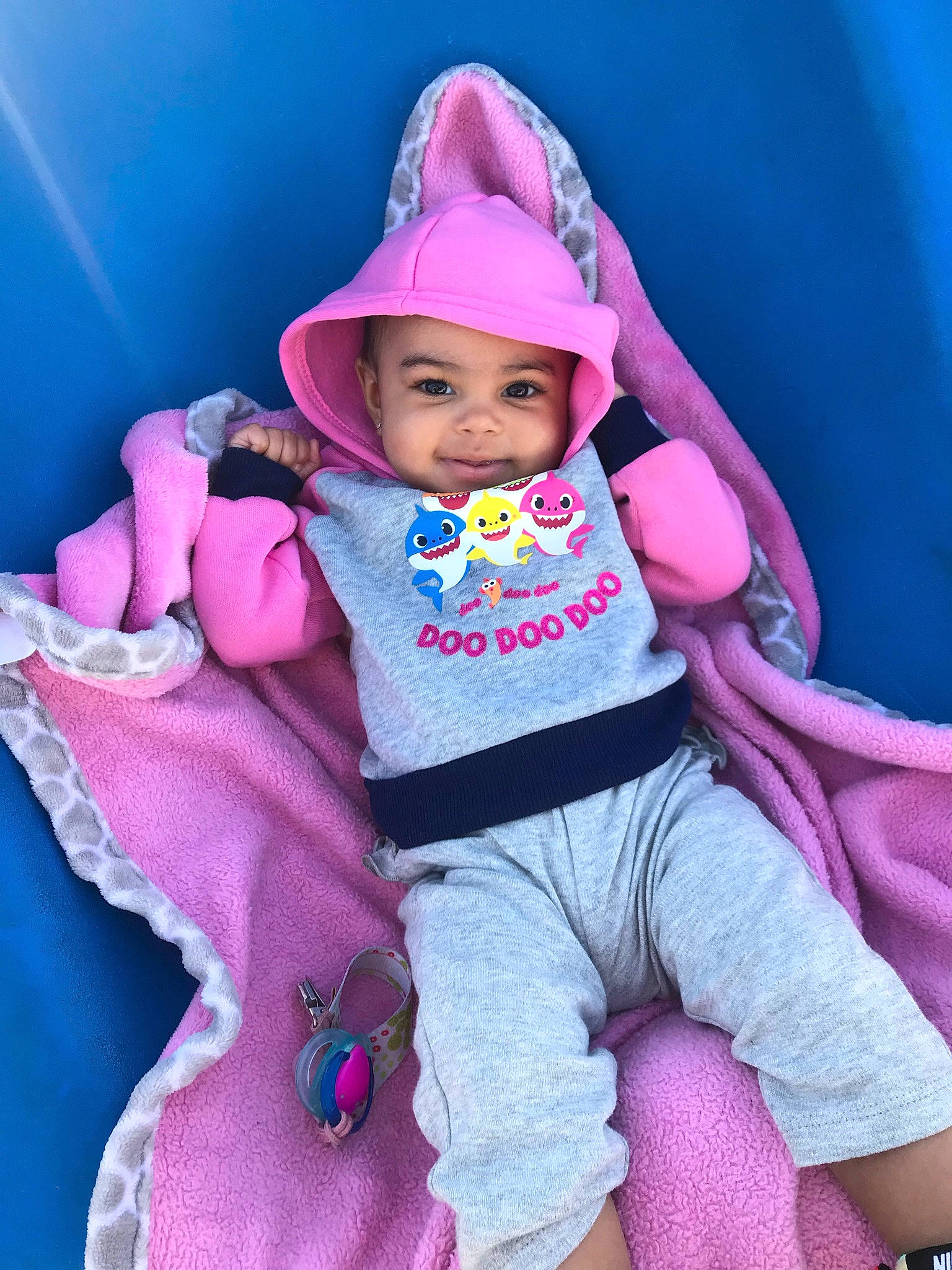 Harmony joined the competition — help win amazing prizes! baby, baby_carriage, baby_safety, baby_toddler_clothing, cap, cheek, child, comfort, happy, headgear, headwear, magenta, outerwear, person, pink, product, purple, skin, sleeve, textile