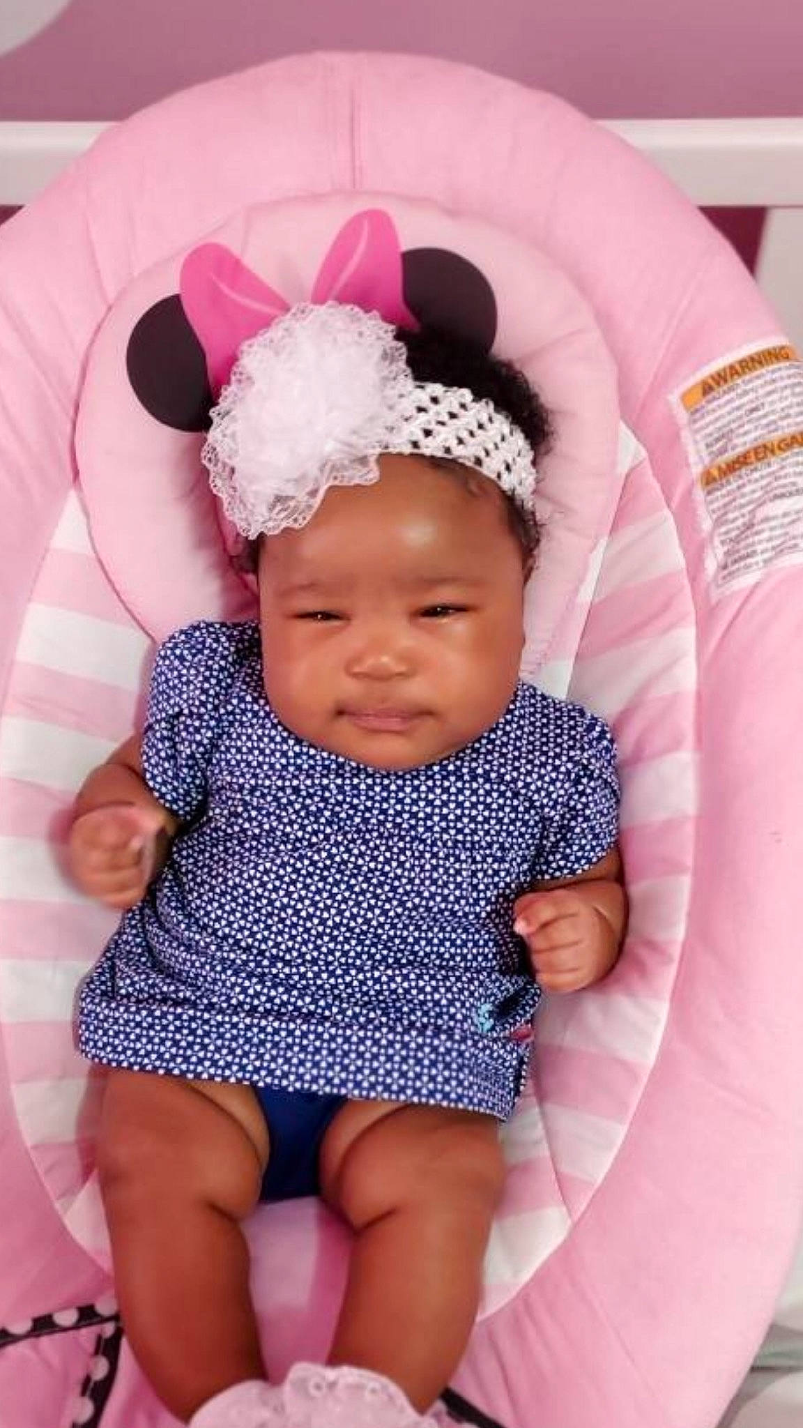 Sierra Marie Lowe is registered to the contest to win money with this photo: baby, baby_products, baby_toddler_clothing, child, clothing, design, fashion_accessory, hair_accessory, headband, headgear, headpiece, pattern, person, pink, product, toddler