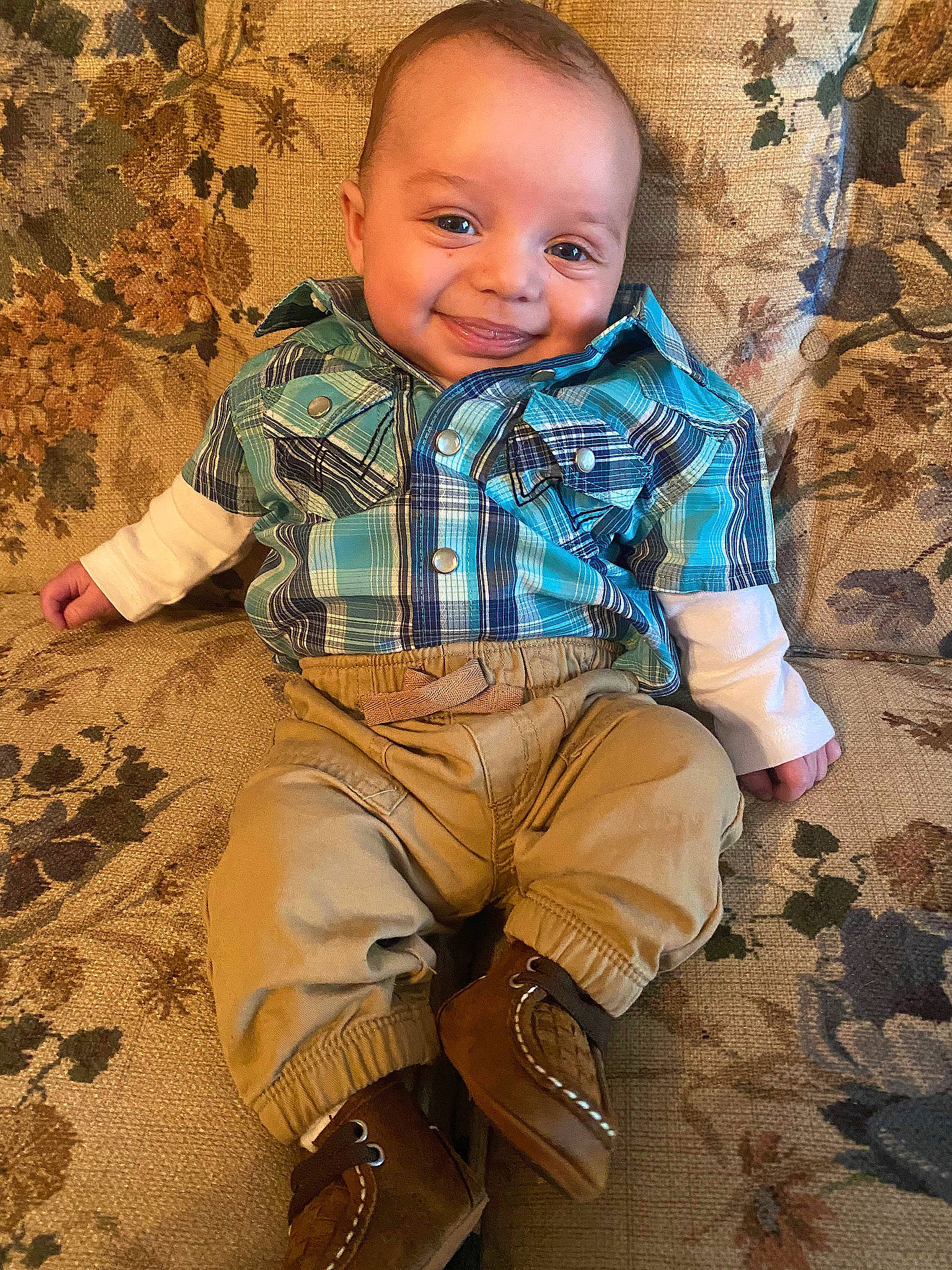 Dayton joined the competition — help win amazing prizes! baby_toddler_clothing, chin, cool, face, facial_expression, hairstyle, happy, head, iris, joy, outerwear, people_in_nature, person, photograph, skin, sleeve, smile, standing, t_shirt, toddler