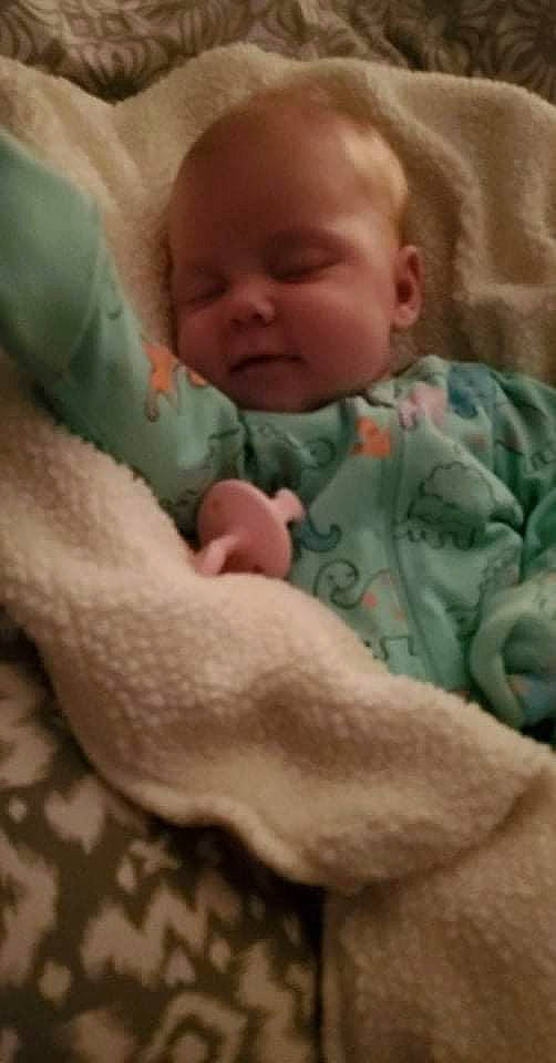 Haylee joined the competition — help win amazing prizes! baby, baby_sleeping, bedtime, blanket, cheek, child, comfort, eyebrow, face, finger, linens, nap, nose, pattern, person, room, skin, sleep, smile, thumb