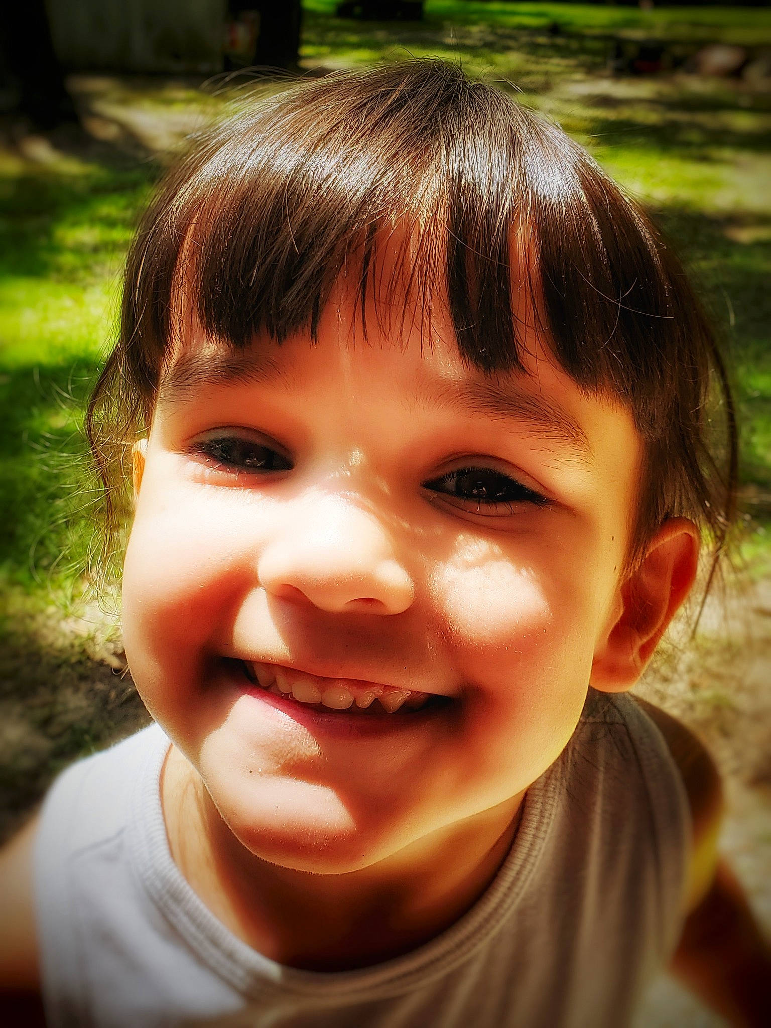 Kenzie joined the competition — help win amazing prizes! cheek, chin, ear, eye, eyebrow, eyelash, face, facial_expression, forehead, grass, happy, head, iris, jaw, joy, lip, mouth, nose, person, skin