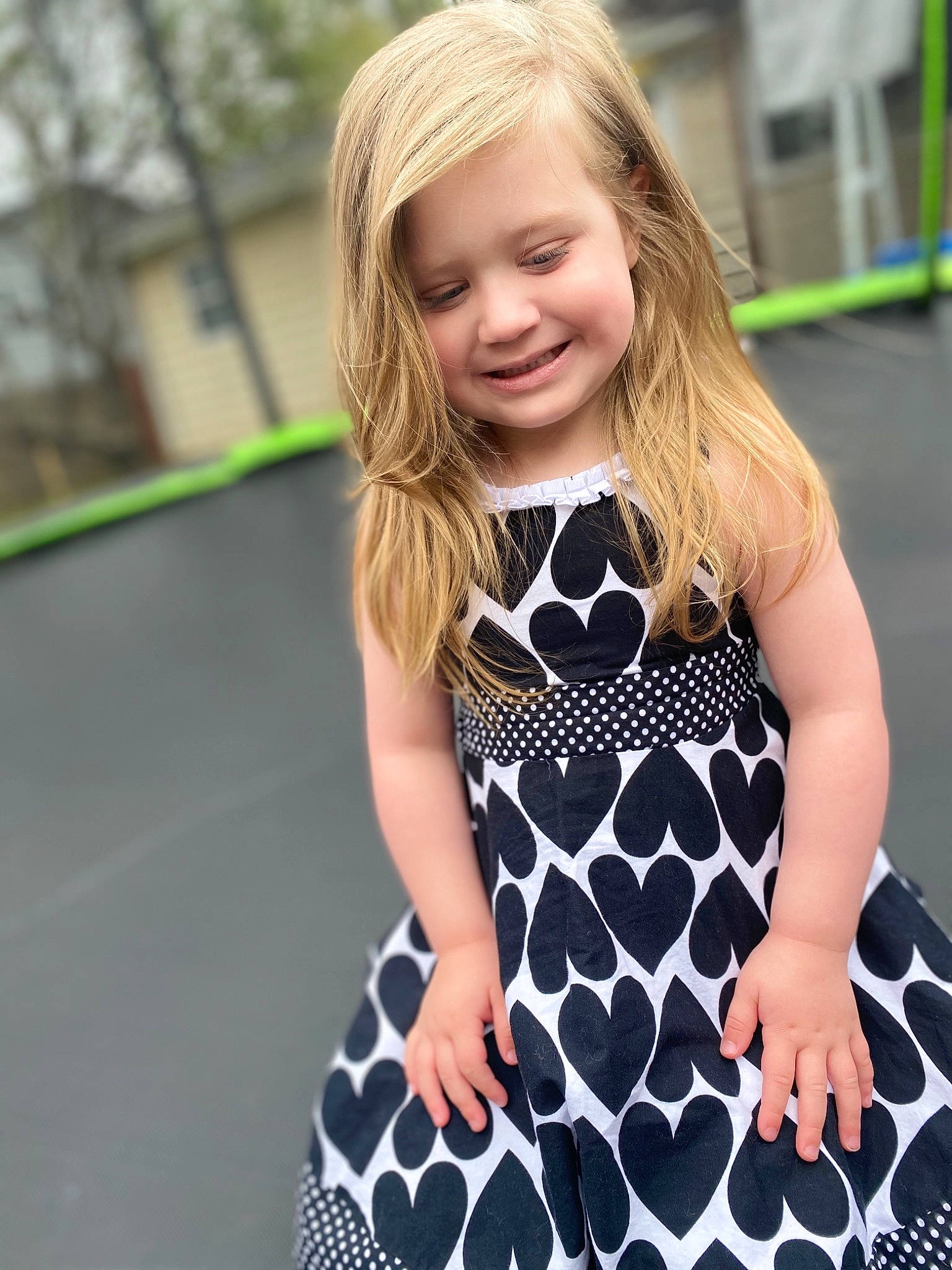 Landry is registered to the contest to win money with this photo: black_and_white, blond, child, child_model, clothing, design, dress, joy, long_hair, pattern, person, photo_shoot, photography, polka_dot, smile, style, summer, toddler, yellow