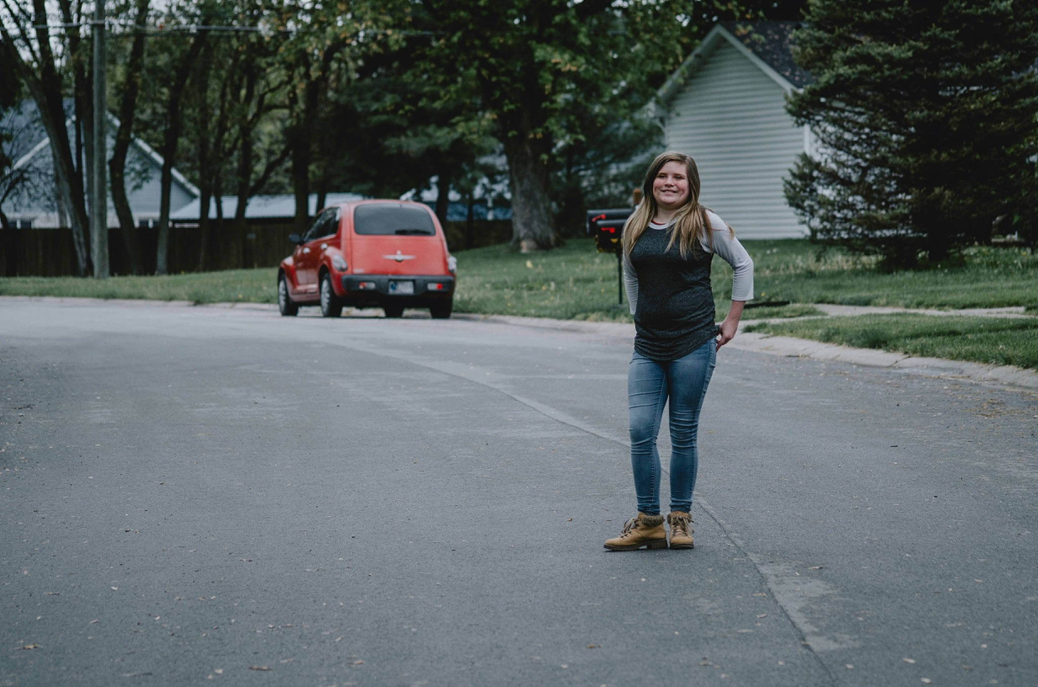 Aubrianna is registered to the contest to win money with this photo: asphalt, boardsport, car, driveway, freeride, fun, jeans, joy, lane, longboard, longboarding, mode_of_transport, person, recreation, road, road_surface, sidewalk, skateboard, skateboarding_equipment, sports_equipment