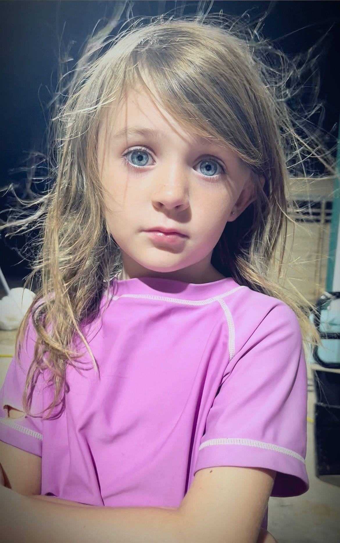 Charli is registered to the contest to win money with this photo: bangs, cheek, chin, cool, eyebrow, eyelash, flash_photography, hair, hairstyle, happy, iris, layered_hair, lip, long_hair, nose, organ, person, pink, shoulder, skin