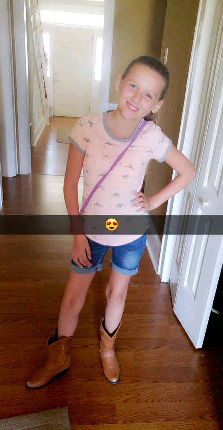 Sadie joined the competition — help win amazing prizes! arm, child, child_model, clothing, costume, footwear, human_leg, joint, joy, knee, leg, neck, person, product, shoe, shoulder, sleeve, smile, standing, t_shirt