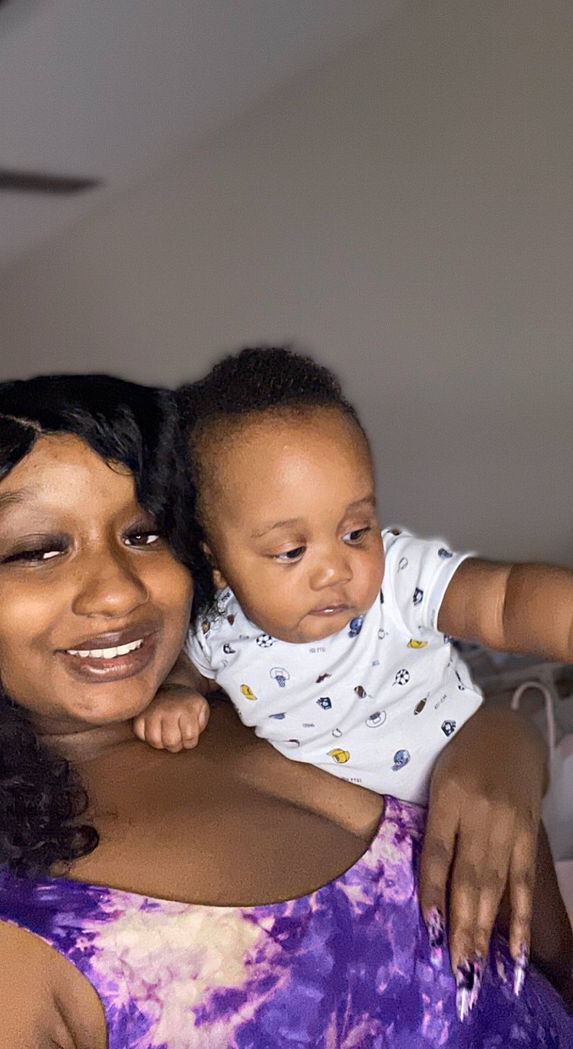 Dajon joined the competition — help win amazing prizes! baby, baby_toddler_clothing, black_hair, cheek, child, face, flash_photography, fun, gesture, happy, interaction, iris, joy, lip, mouth, people, person, shoulder, skin, smile