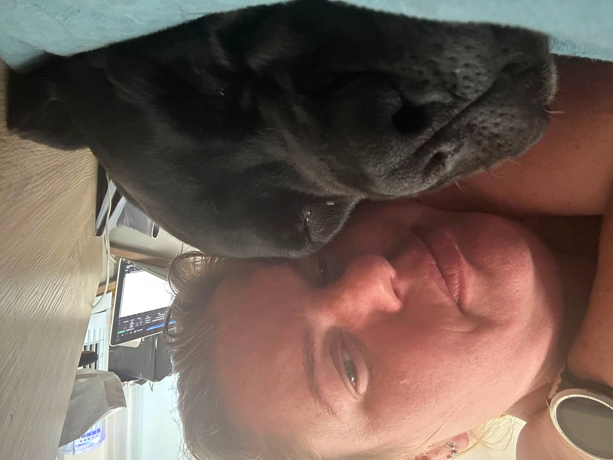 Midnight joined the competition — help win amazing prizes! carnivore, chin, dog_breed, ear, eyelash, eyewear, fawn, fun, gesture, happy, hat, jaw, jewellery, mouth, neck, nose, smile, vertebrate, whiskers, wrinkle