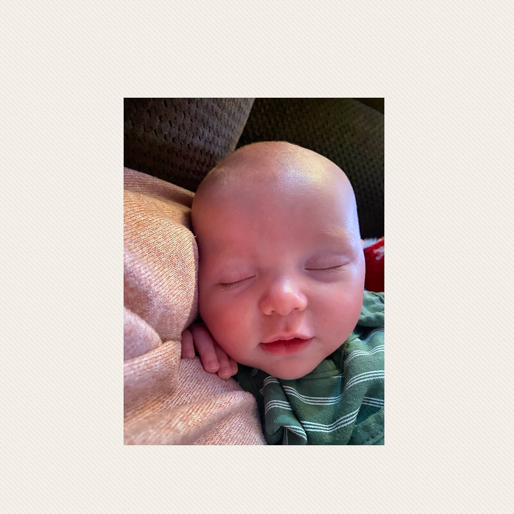 Mason is registered to the contest to win money with this photo: baby, baby_products, baby_toddler_clothing, child, collar, comfort, fashion_accessory, happy, jaw, linens, magenta, metal, person, photo_caption, portrait_photography, sitting, sleeve, toddler