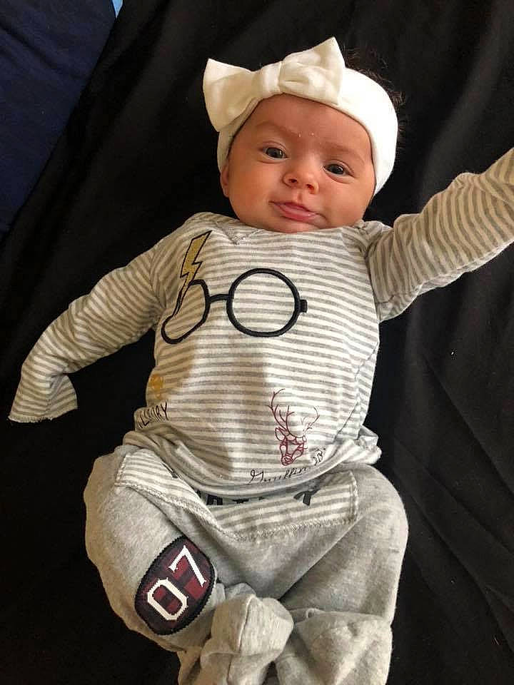 Cali Rose is registered to the contest to win money with this photo: baby, cheek, child, person, product, sleeve, toddler