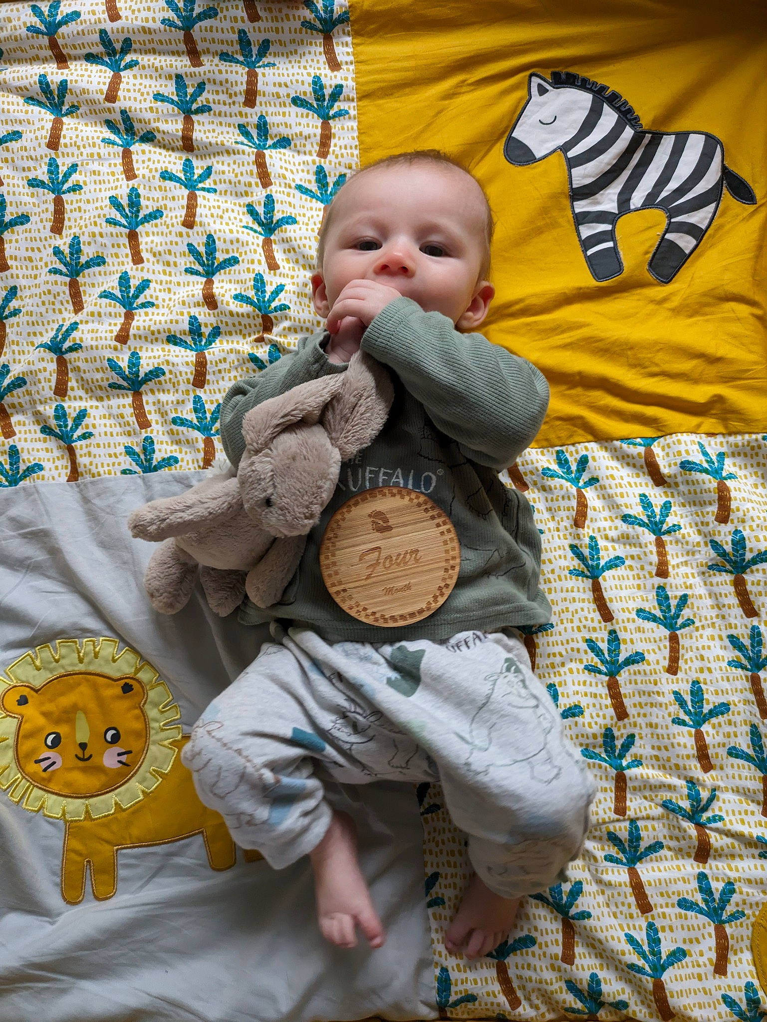 Ezra joined the competition — help win amazing prizes! azure, baby, baby_products, baby_toddler_clothing, bedding, child, comfort, flooring, fun, happy, linens, mammal, pattern, person, smile, t_shirt, textile, throw_pillow, toddler, vertebrate