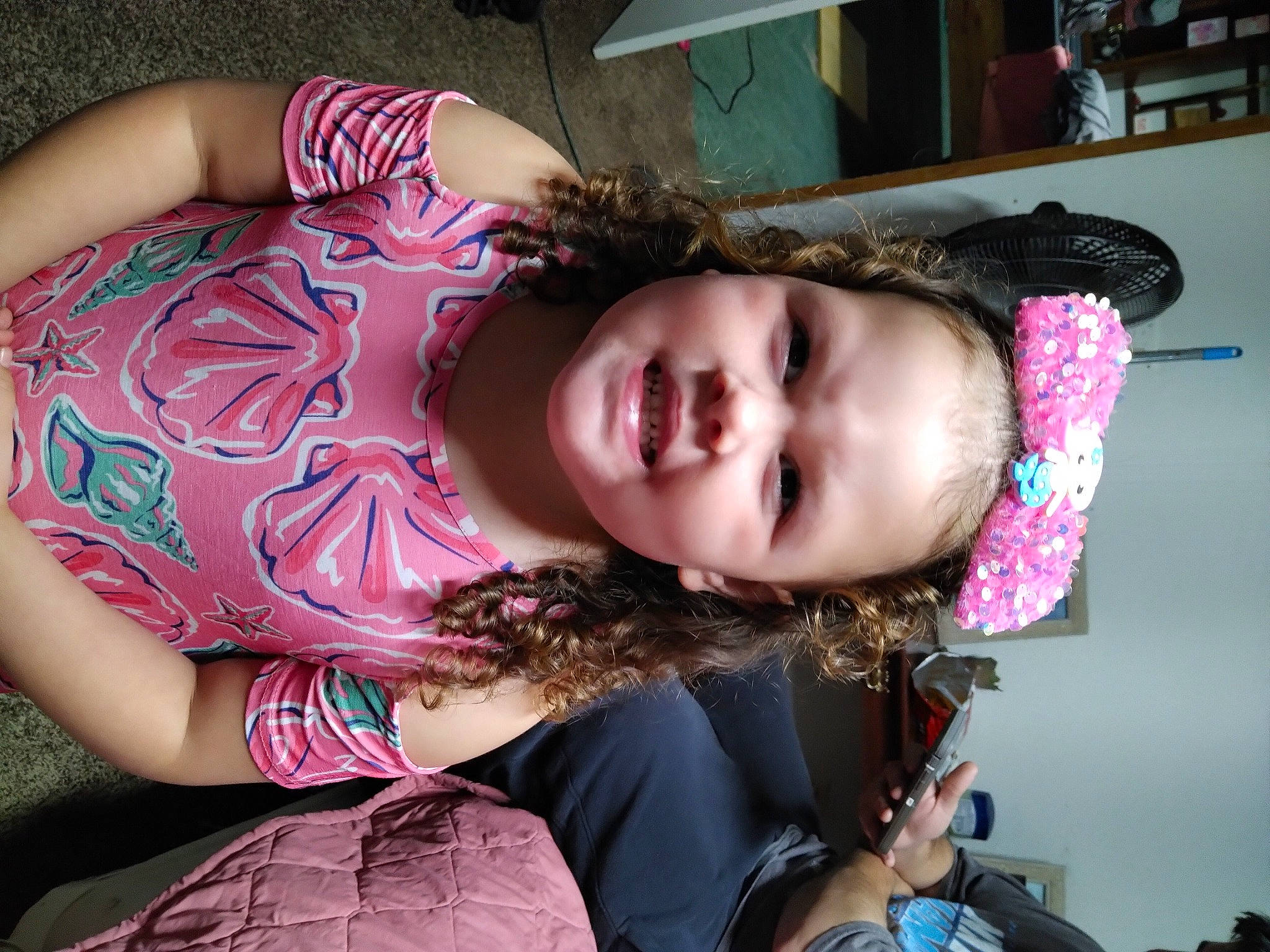 Alexis is registered to the contest to win money with this photo: black_hair, child, cool, eye, eyelash, fun, hair_coloring, happy, joy, lip, magenta, mouth, person, pink, purple, skin, smile, summer, thigh, toddler