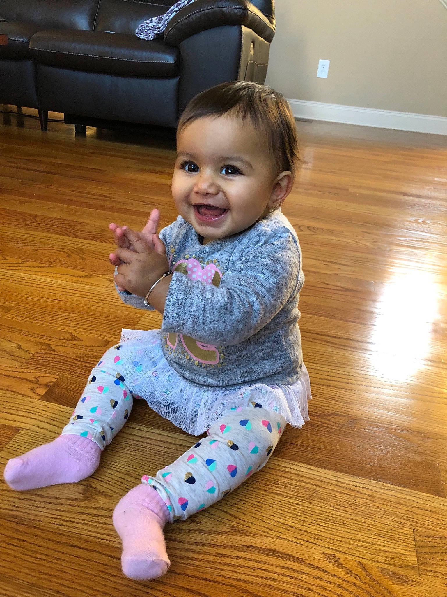 Aayra joined the competition — help win amazing prizes! baby, cheek, child, floor, flooring, joy, person, play, sitting, skin, smile, toddler