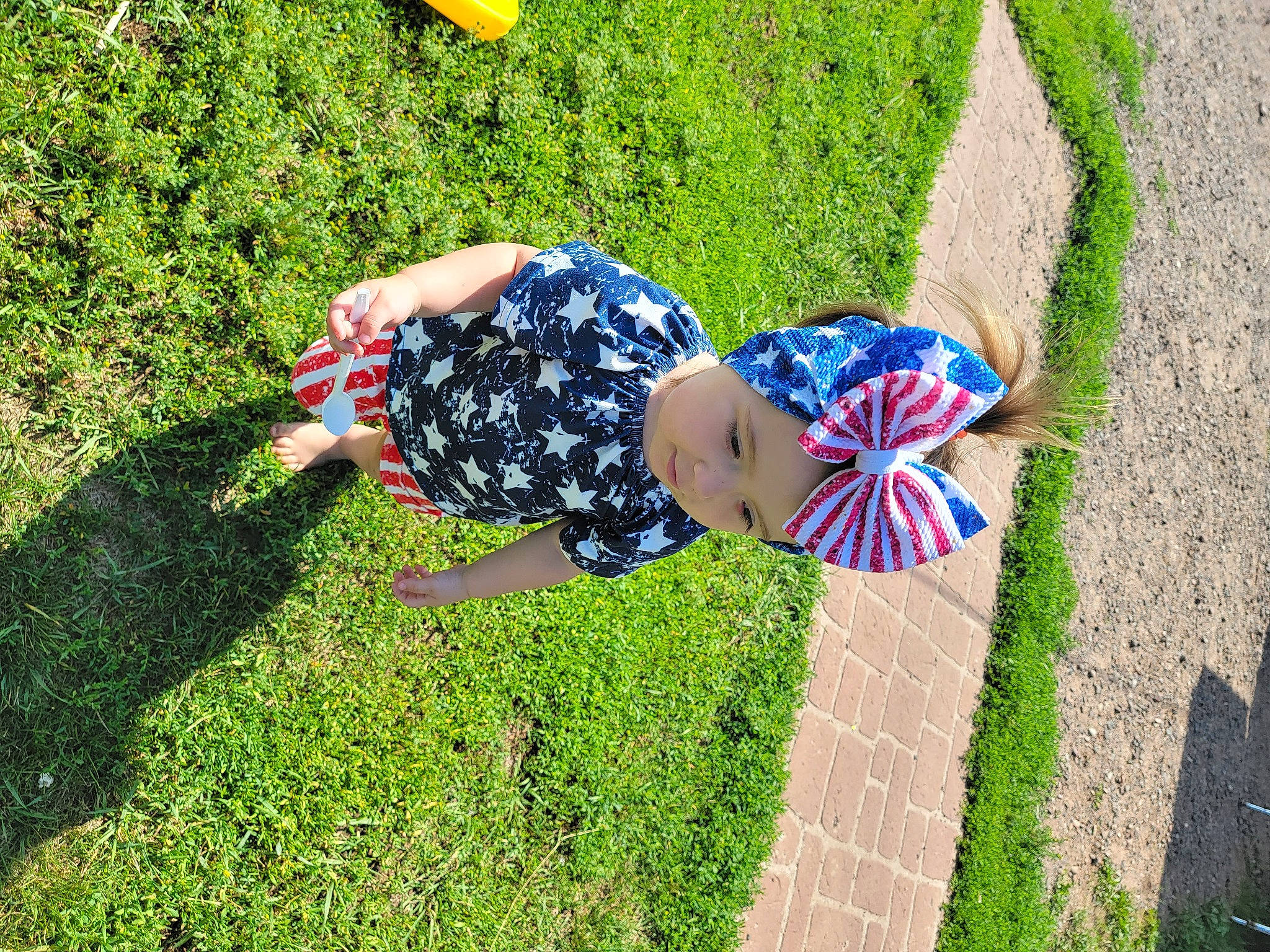 Raylynn joined the competition — help win amazing prizes! child, electric_blue, fun, garden, grass, grass_family, grassland, groundcover, happy, headwear, human_leg, landscape, lawn, leisure, pattern, people_in_nature, person, plant, recreation, shadow