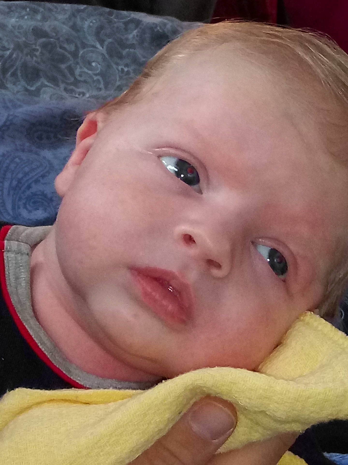 Jonathon joined the competition — help win amazing prizes! boy, cheek, child, chin, close_up, ear, eye, face, finger, forehead, hand, head, infant, lip, mouth, neck, nose, person, skin, toddler