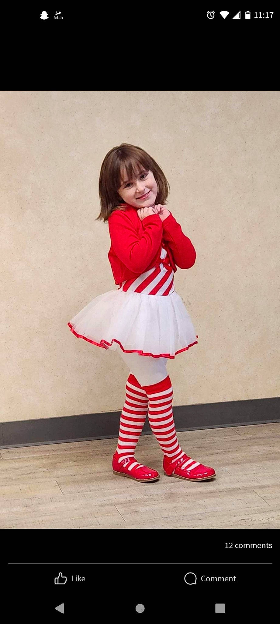 Kinslee Rae joined the competition — help win amazing prizes! bangs, costume, event, fashion_accessory, fashion_design, fun, happy, hime_cut, human_body, human_leg, joy, knee, leg, magenta, pattern, person, sleeve, smile, sock, thigh