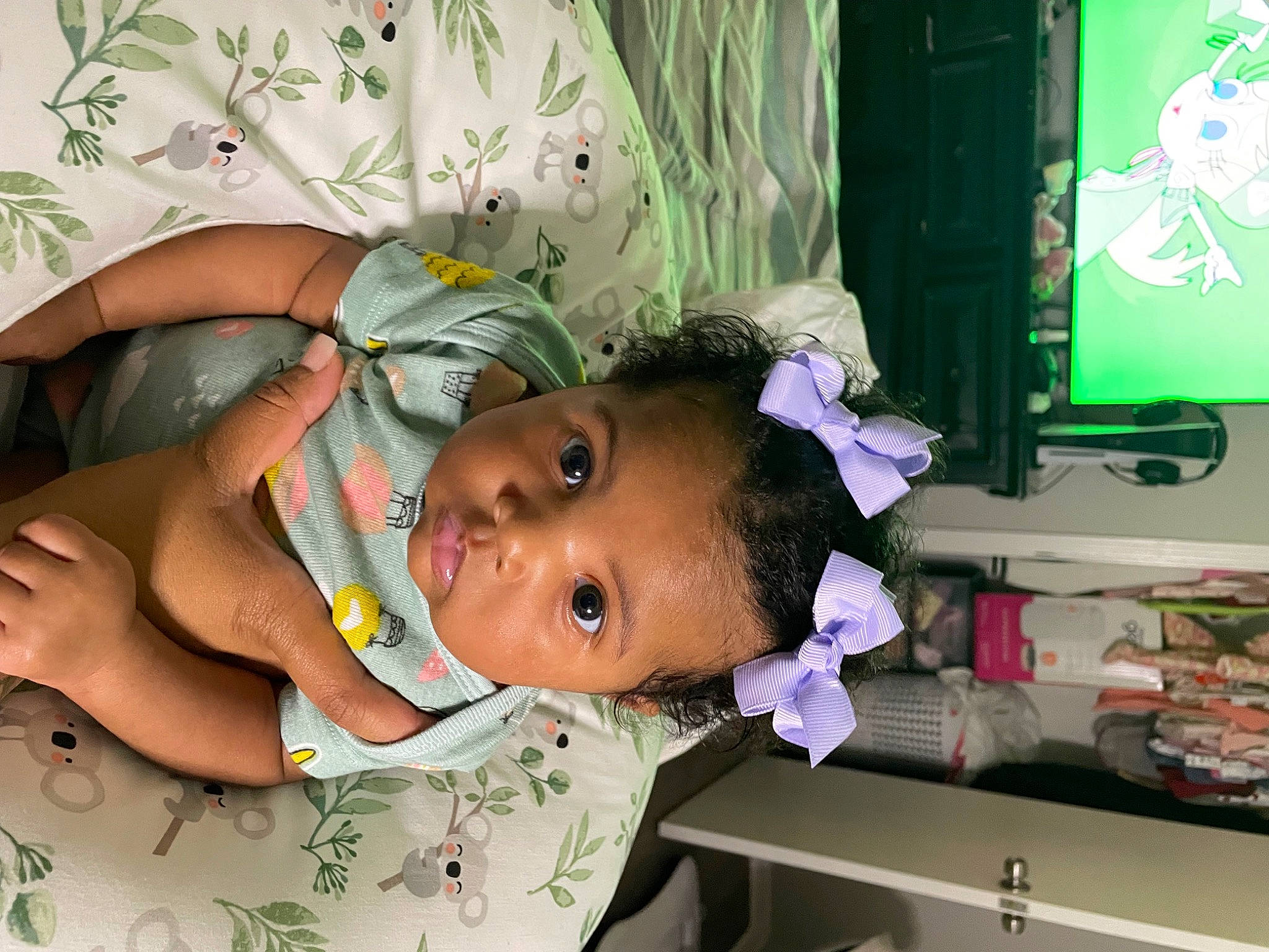 Reign joined the competition — help win amazing prizes! art, baby, baby_toddler_clothing, cheek, child, eyelash, fun, green, happy, machine, mouth, organ, person, pink, room, skin, toddler, visual_arts