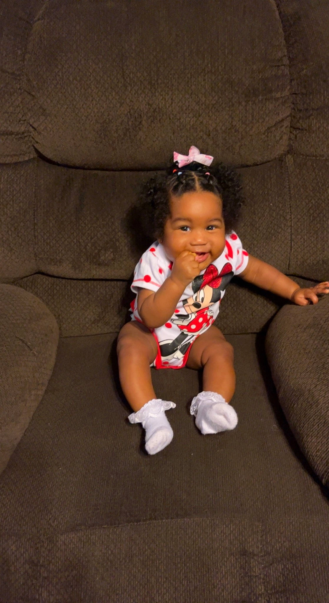 Kyniyah joined the competition — help win amazing prizes! baby, baby_toddler_clothing, child, eye, flash_photography, floor, flooring, foot, fun, happy, human_leg, joy, knee, leg, person, skin, sleeve, smile, sock, t_shirt