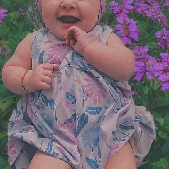Bellatrix joined the competition — help win amazing prizes! baby, child, smiling, flower_field, purple_flowers, headband, dress, happy, outdoor, nature, grass, cute, sitting, portrait, infant, sunlight, garden, greenery, playful, joyful
