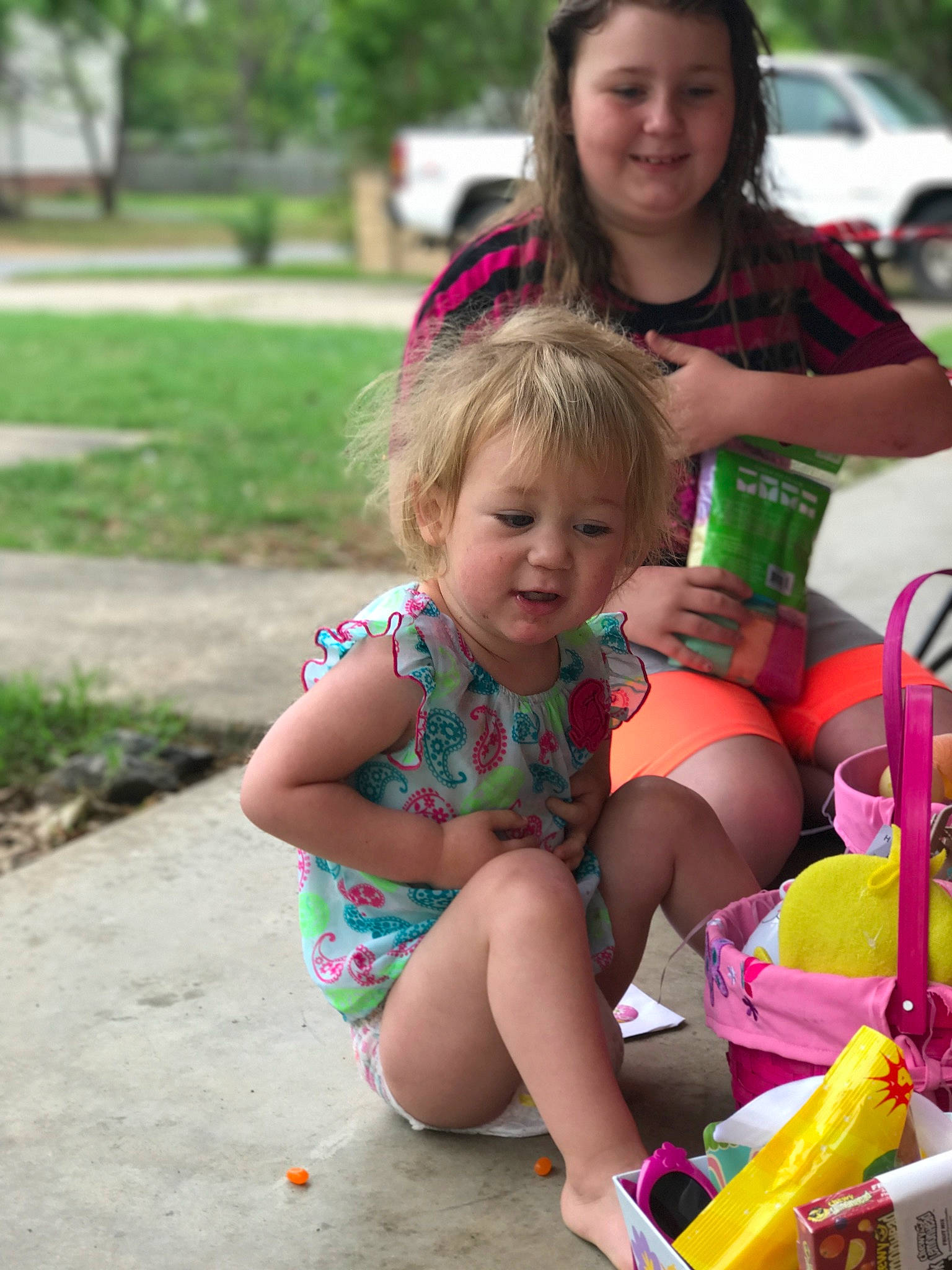 Paizlee is registered to the contest to win money with this photo: child, fun, happy, joy, person, play, sibling, smile, summer, toddler, vacation