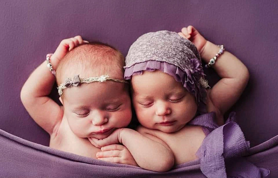 Kate And Avah joined the competition — help win amazing prizes! baby, baby_toddler_clothing, body_jewelry, bonnet, bracelet, child, comfort, costume_accessory, crown, embellishment, fashion_accessory, hair_accessory, hand, headband, headgear, headpiece, headwear, love, person, purple