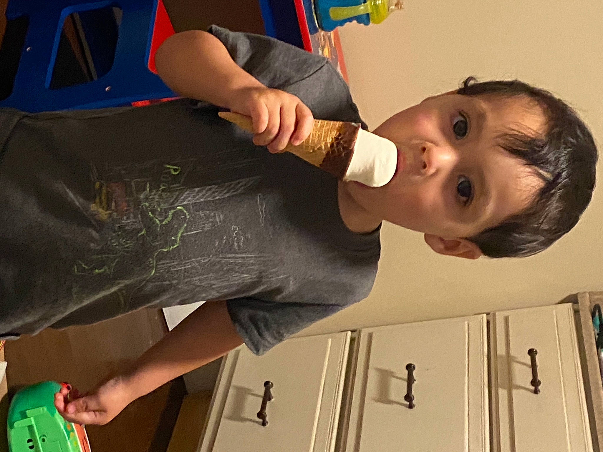 Brendon joined the competition — help win amazing prizes! arm, elbow, eyelash, finger, fun, gesture, happy, joint, nail, person, play, room, t_shirt, table, thumb, toddler, wrist