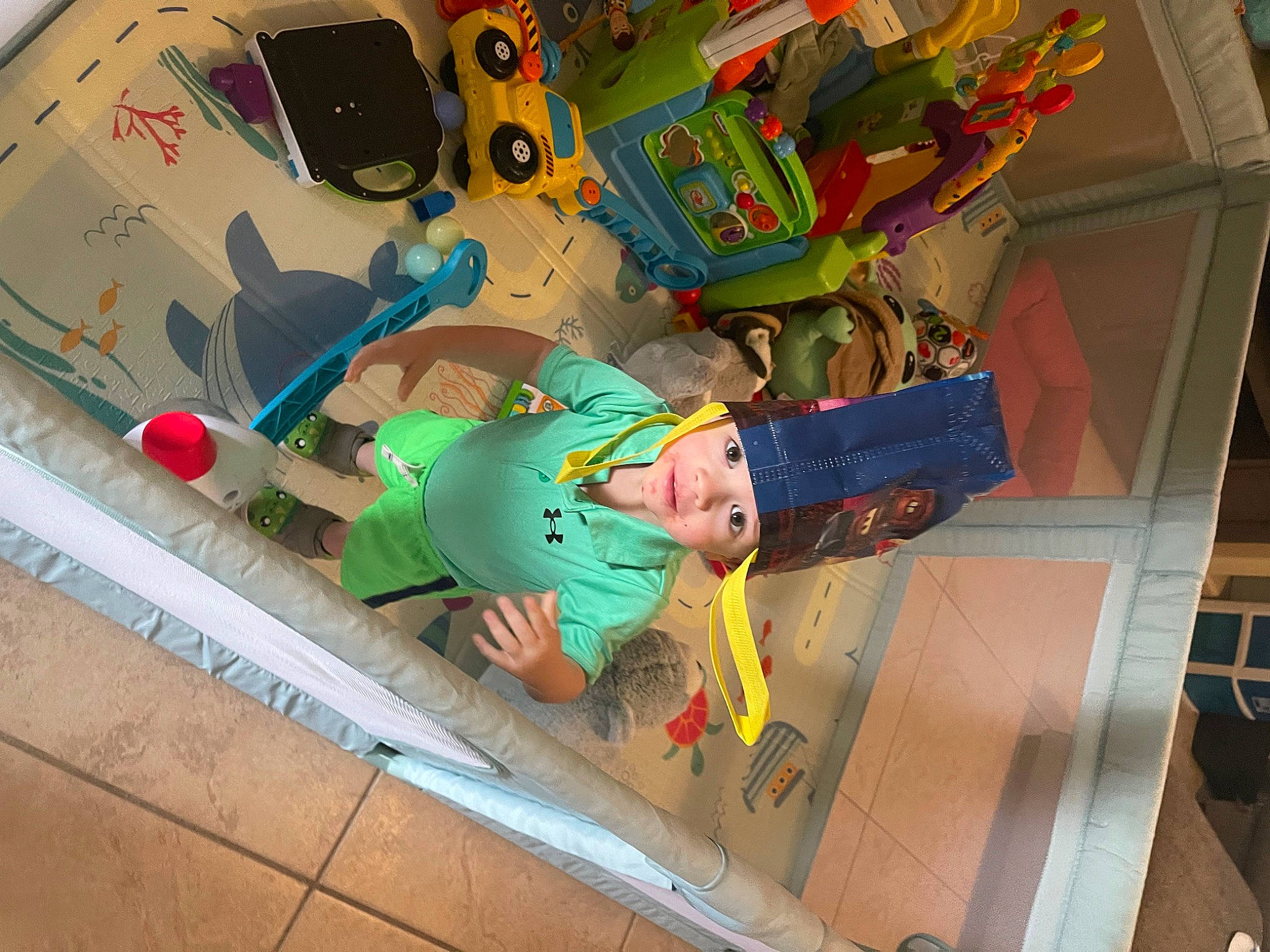 Callaghan joined the competition — help win amazing prizes! animation, child, fictional_character, fun, headwear, house, lego, leisure, machine, person, plastic, recreation, room, space, t_shirt, toddler, toy, toy_vehicle, visual_arts, world