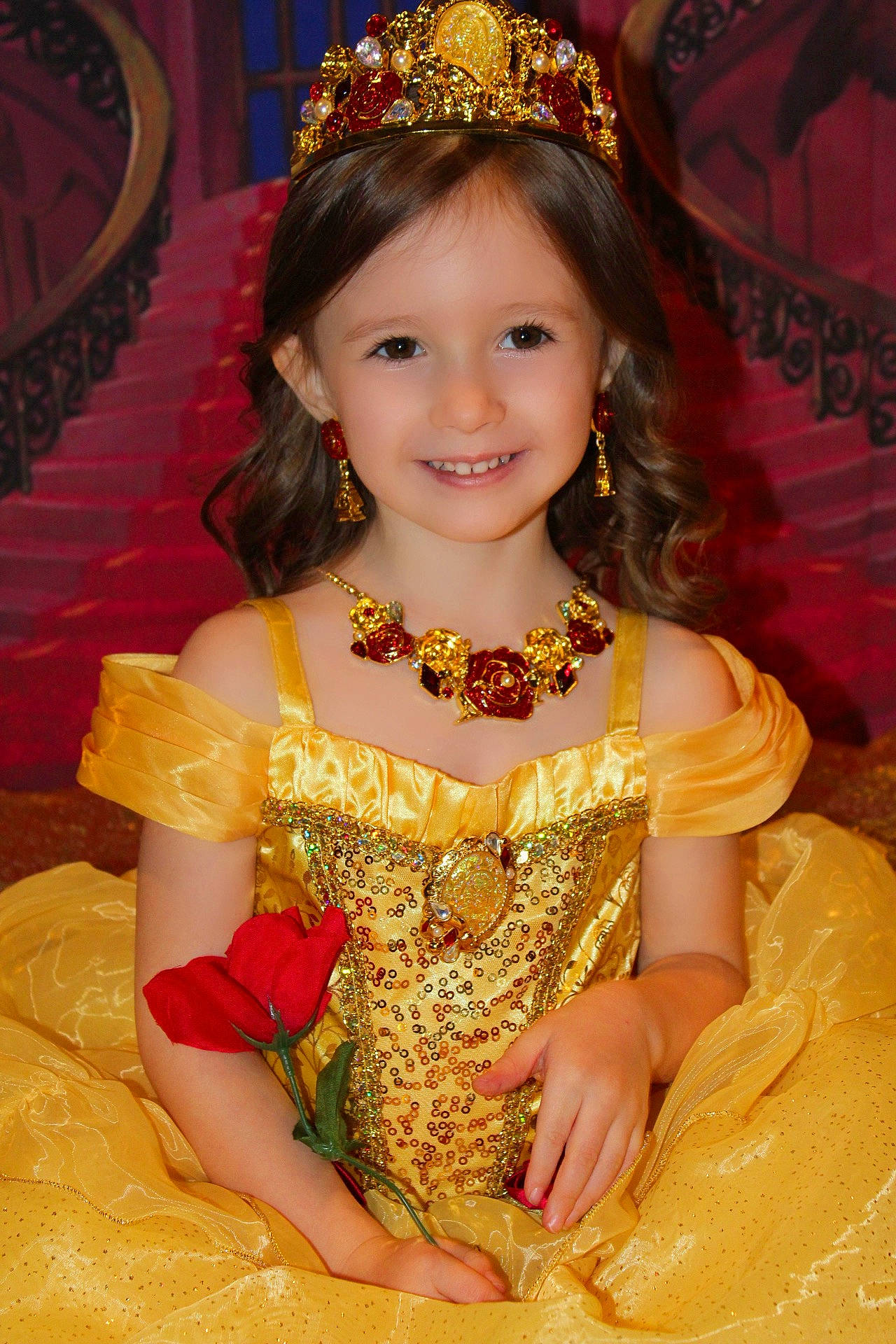 Zoey is registered to the contest to win money with this photo: child, chin, clothing, dress, embellishment, facial_expression, fashion_design, fun, hairstyle, happy, head, headpiece, human, human_body, joy, organ, people, person, pink, skin