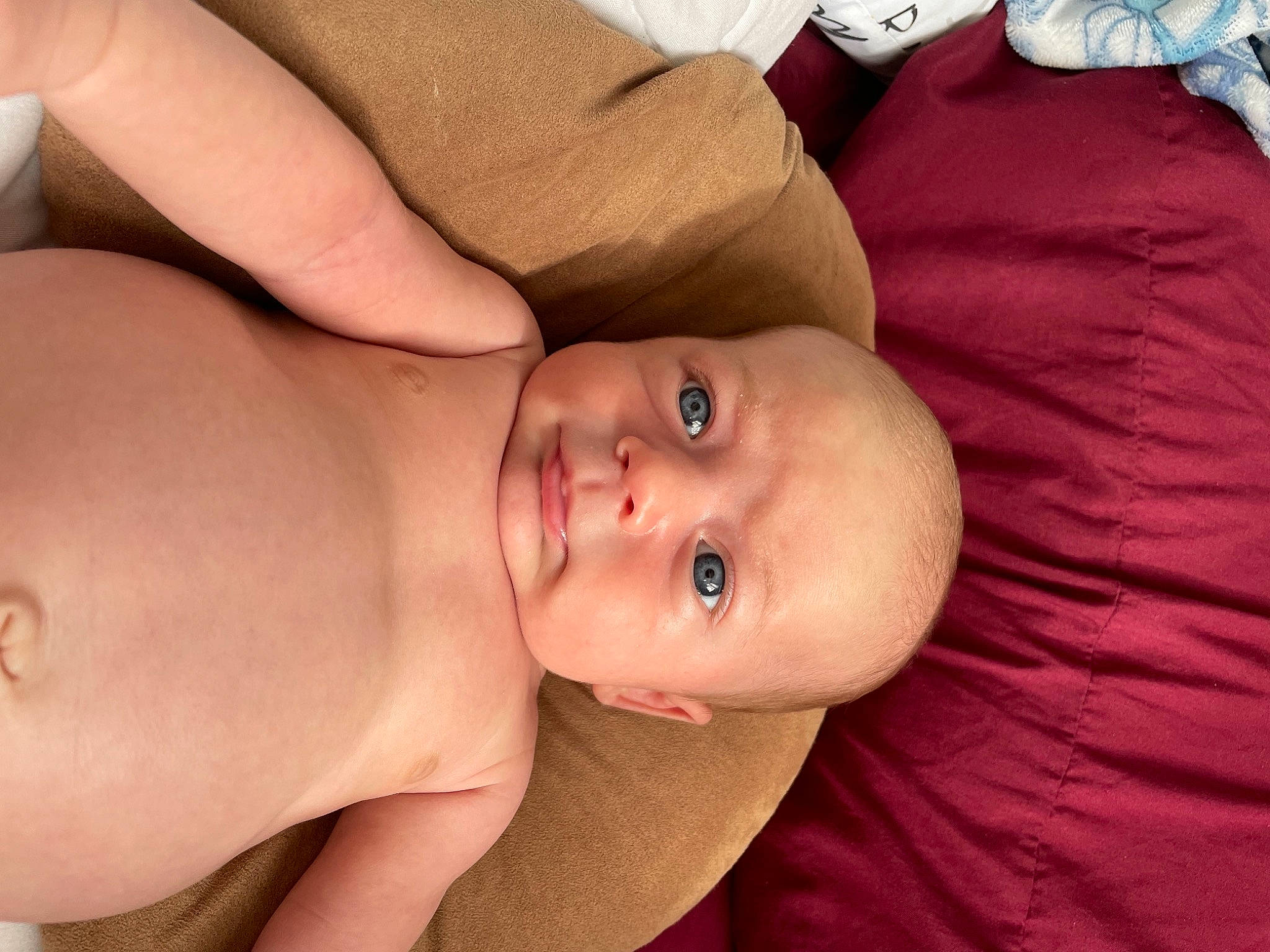 Clyde is registered to the contest to win money with this photo: abdomen, arm, baby, cheek, chest, chin, comfort, eye, eyebrow, head, human_body, iris, lip, mouth, neck, nose, person, skin, stomach, toddler
