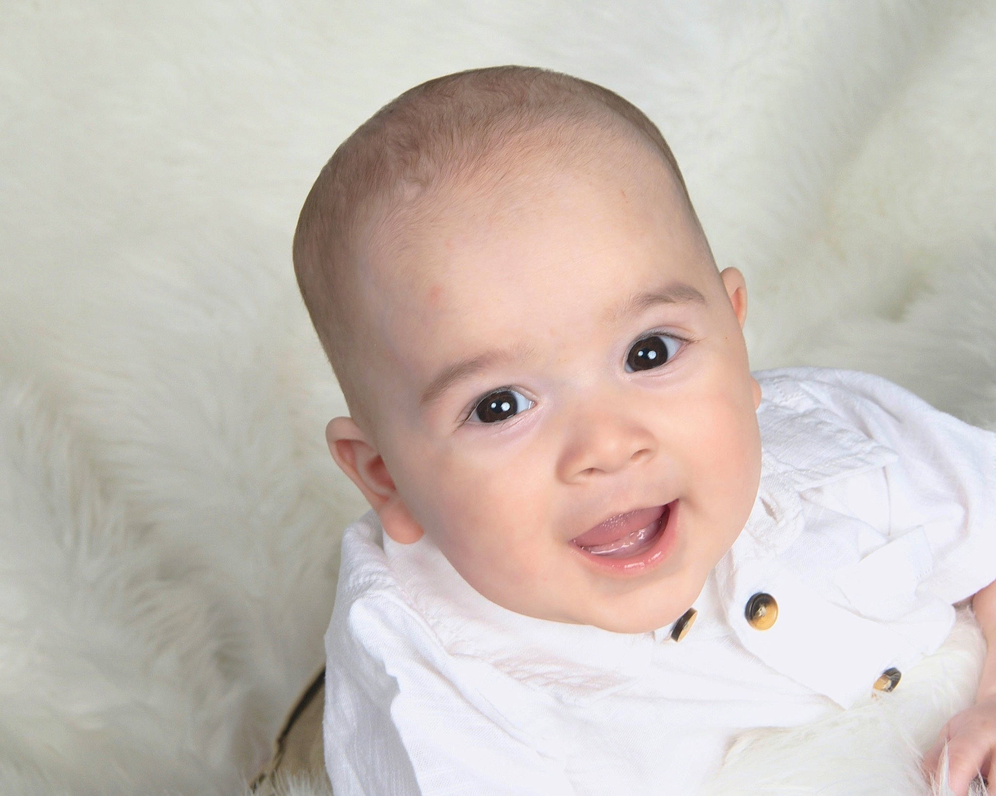 Jack is registered to the contest to win money with this photo: baby, baby_toddler_clothing, cheek, chin, comfort, ear, eye, eyebrow, flash_photography, gesture, happy, iris, lip, mouth, nose, outerwear, person, skin, sleeve, smile