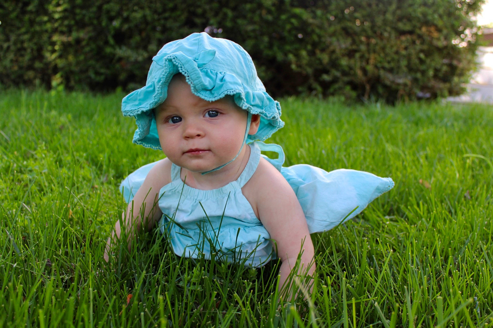 Danielle joined the competition — help win amazing prizes! baby, baby_toddler_clothing, cap, child, electric_blue, flash_photography, fun, grass, grassland, green, happy, headgear, headwear, landscape, meadow, natural_environment, people_in_nature, person, plant, prairie