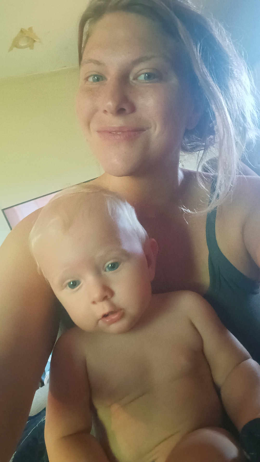 Braven Lane Baker joined the competition — help win amazing prizes! woman, baby, indoor, selfie, smile, face, skin, hair, person, child, parent, holding, portrait, casual, natural_light, expression, closeup, head, shoulder, candid