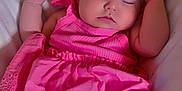 Laseya joined the competition — help win amazing prizes! baby, sleeping, pink_dress, headband, blanket, infant, cute, peaceful, soft, child, resting, indoors, portrait, adorable, young, fashion, comfort, socks, toddler, relaxation