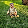 boy, child, clothing, face, footwear, grass, head, lawn, male, nature, outdoors, pants, park, person, photography, plant, portrait, shoe, sitting, vegetation