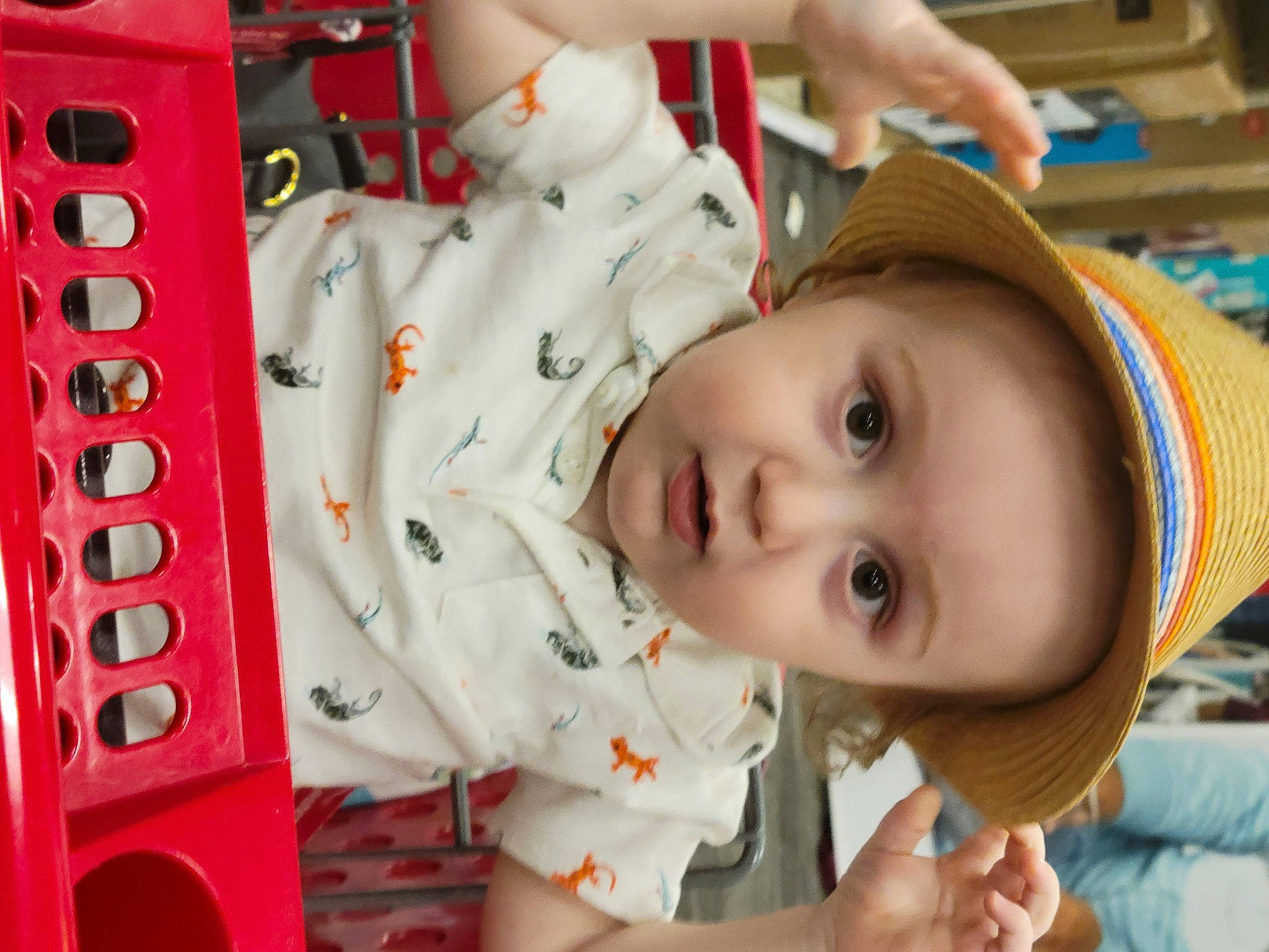 Shaw joined the competition — help win amazing prizes! baby, cheek, child, chin, engineering, fun, happy, hat, machine, mouth, nose, person, product, room, smile, sun_hat, toddler