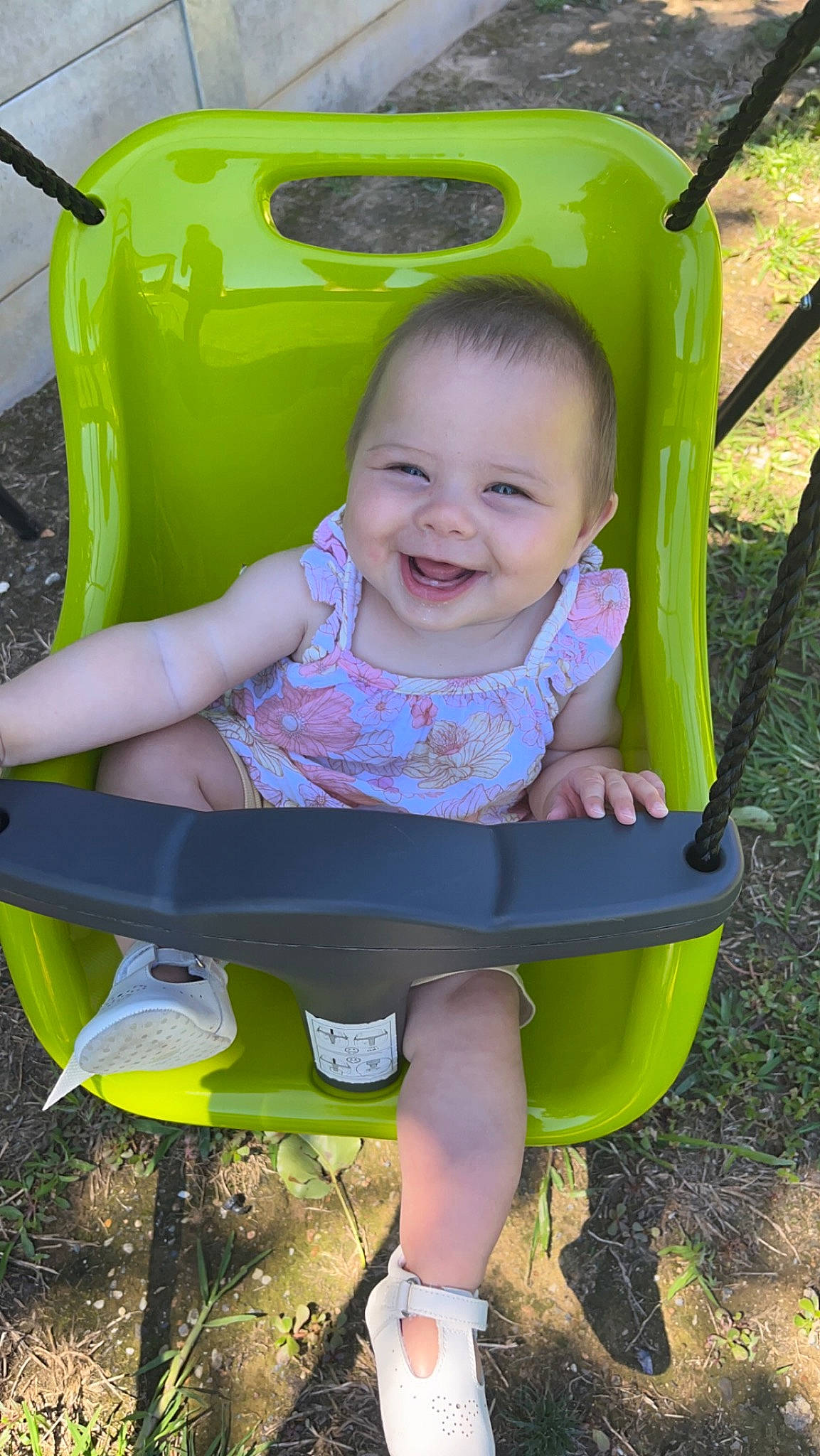 Millie joined the competition — help win amazing prizes! baby_toddler_clothing, facial_expression, fun, grass, green, happy, head, joy, leisure, light, motor_vehicle, people_in_nature, person, photograph, product, recreation, smile, summer, tire, toddler