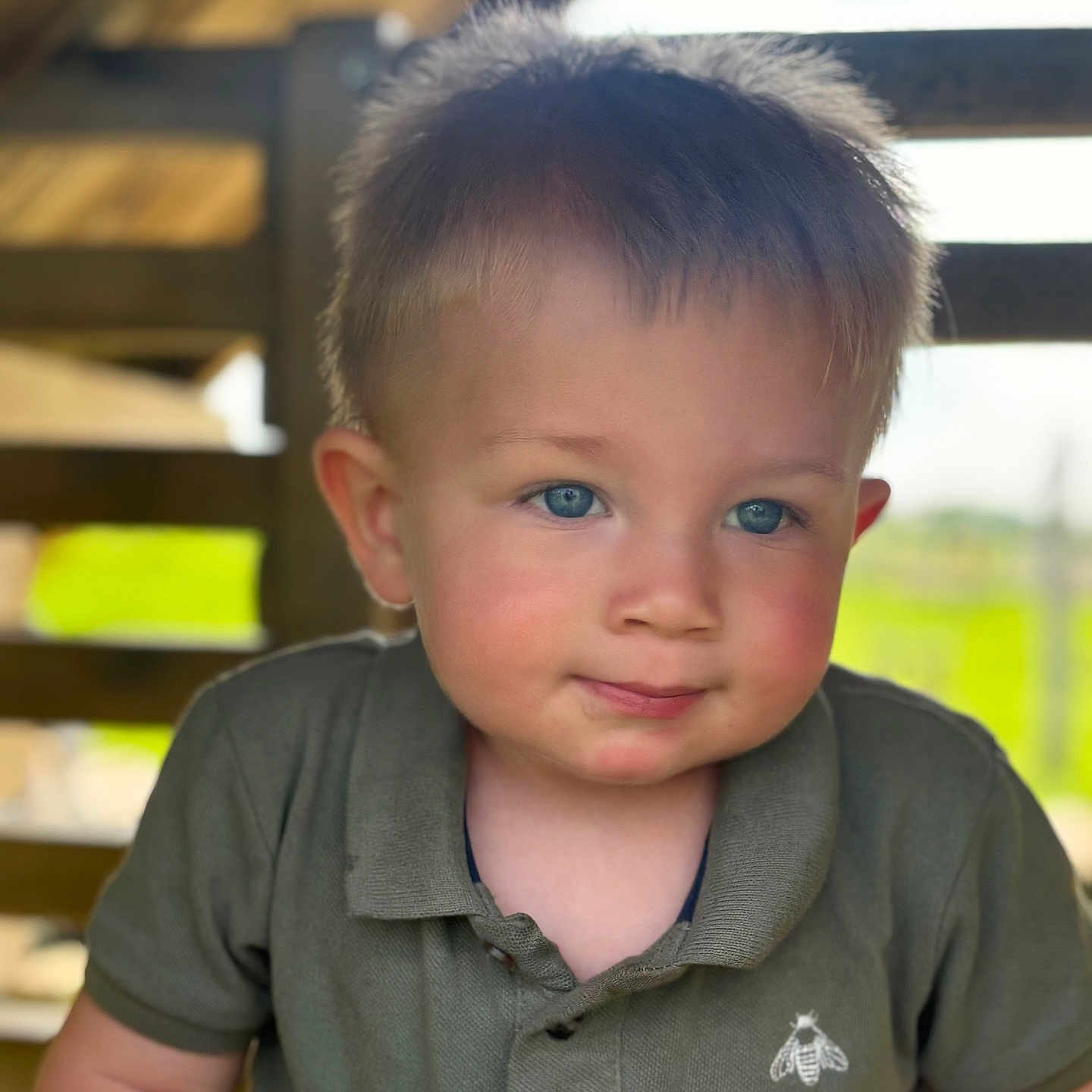 Teddy joined the competition — help win amazing prizes! bodypart, boy, child, clothing, face, finger, frown, hair, hand, happy, head, male, person, photography, portrait, shirt, sleeve, smile, t_shirt, wood