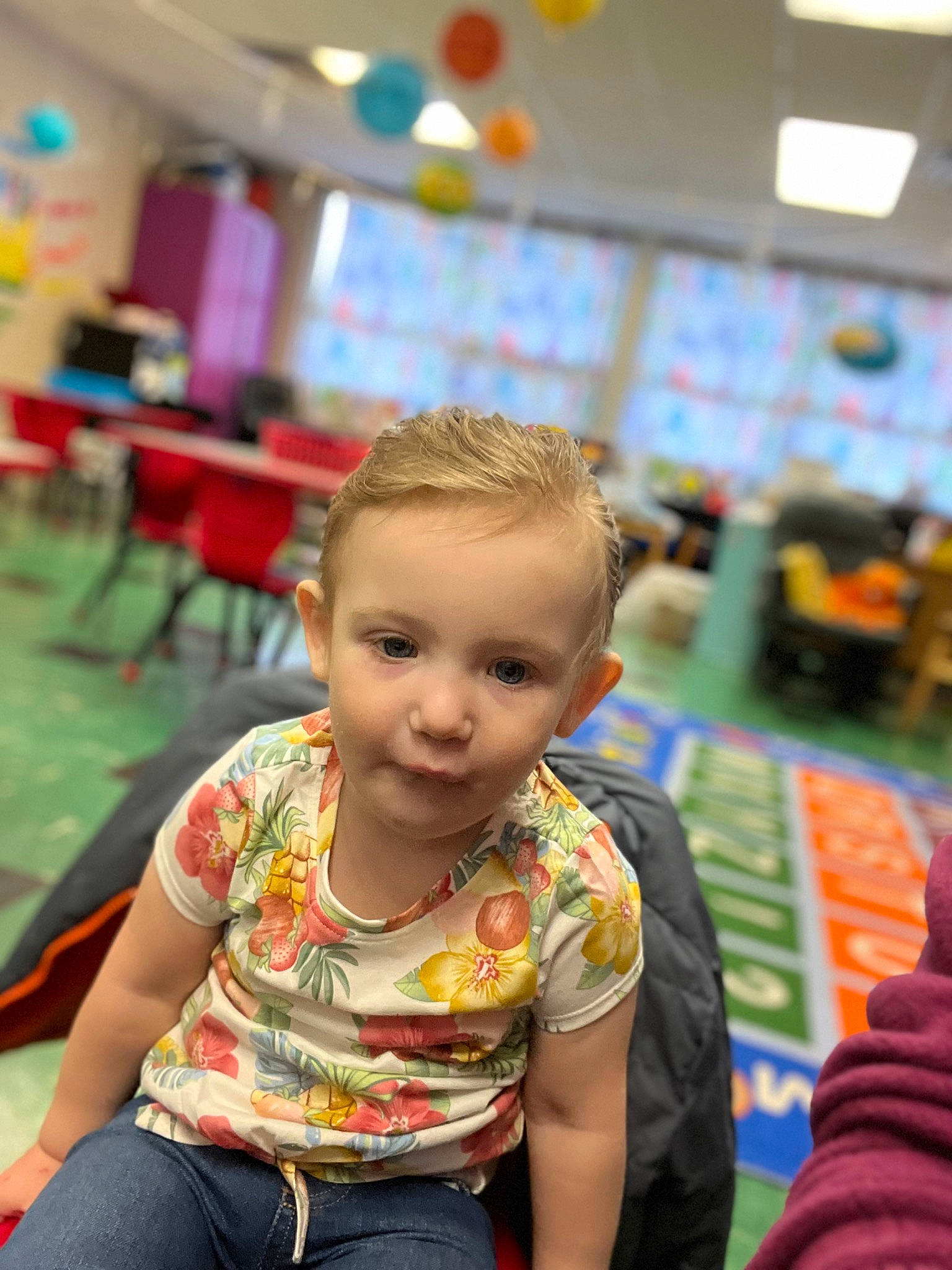 Elizabeth joined the competition — help win amazing prizes! baby, chair, cheek, child, community, event, eye, flooring, fun, hairstyle, happy, kindergarten, leisure, person, recreation, room, sitting, skin, summer, toddler