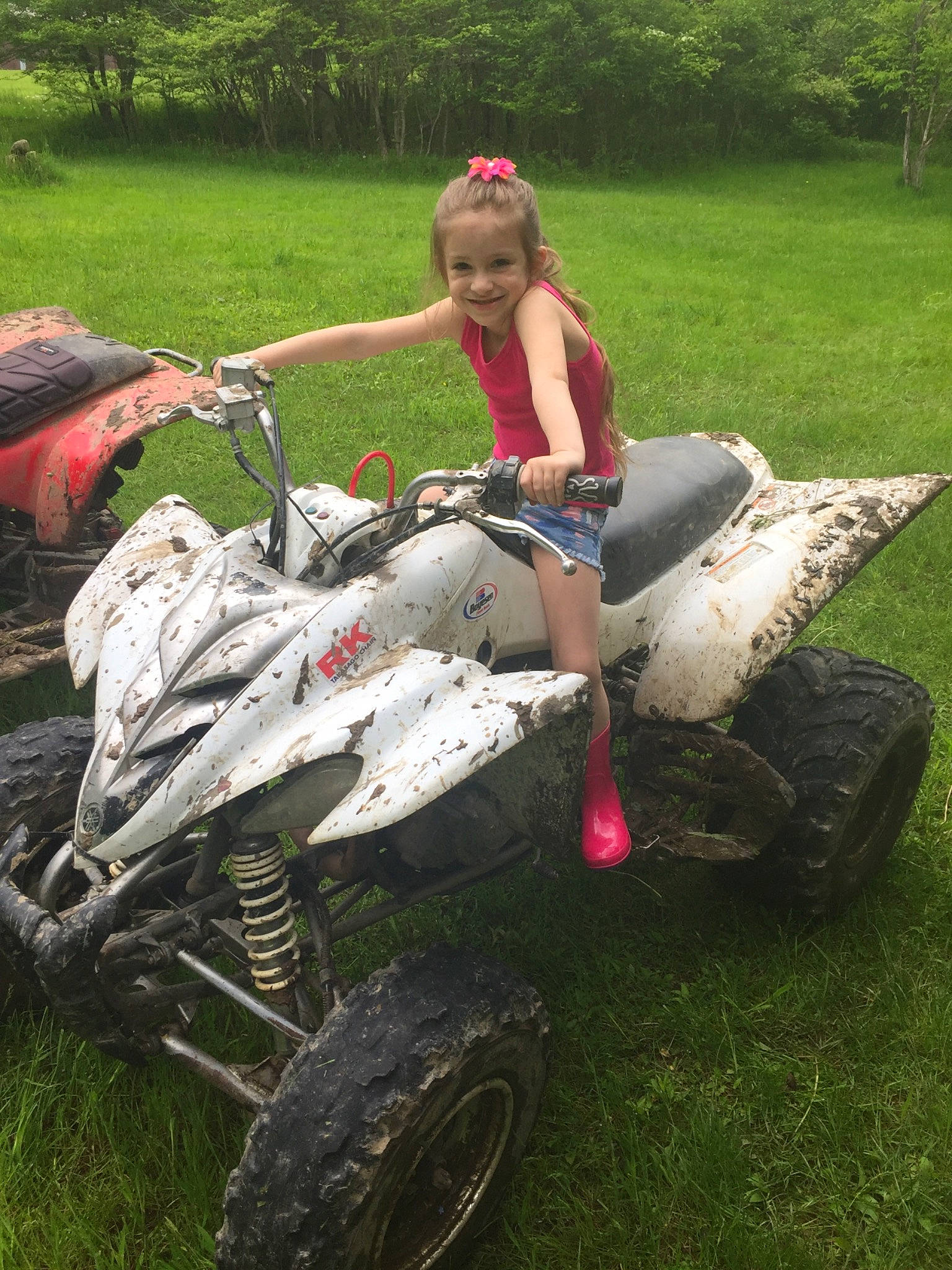 Giada is registered to the contest to win money with this photo: all_terrain_vehicle, car, joy, mud, off_roading, person, recreation, vehicle