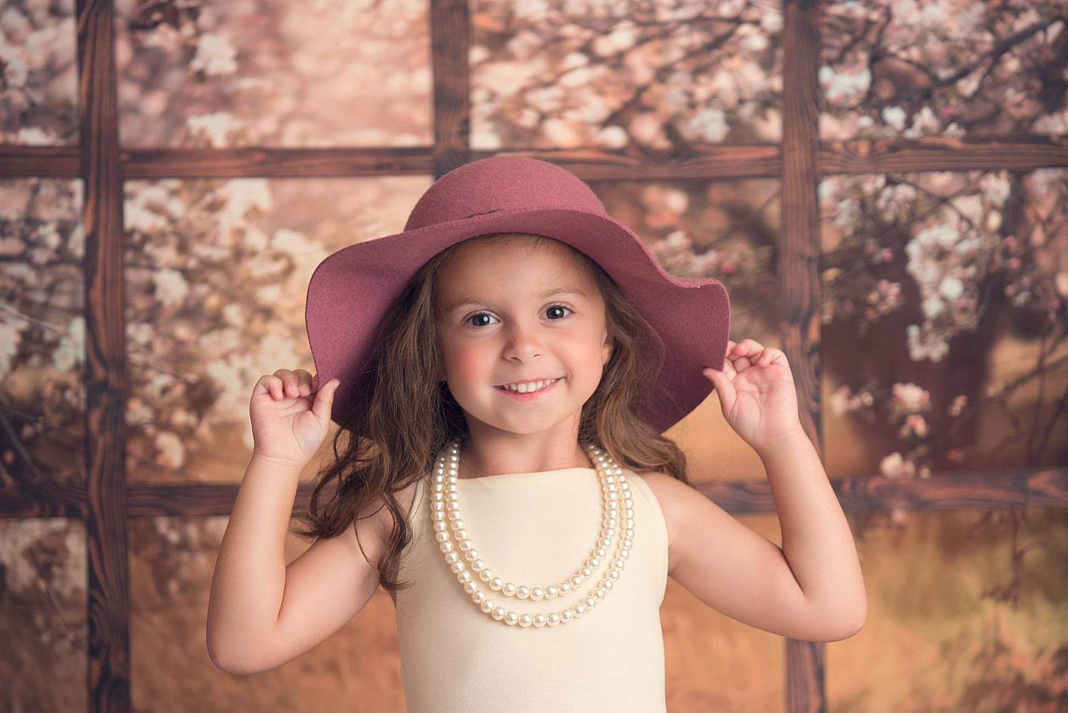 Alyiah is registered to the contest to win money with this photo: beauty, chin, face, flash_photography, gesture, grass, happy, hat, headwear, iris, joy, leaf, lip, long_hair, morning, people_in_nature, person, pink, purple, smile