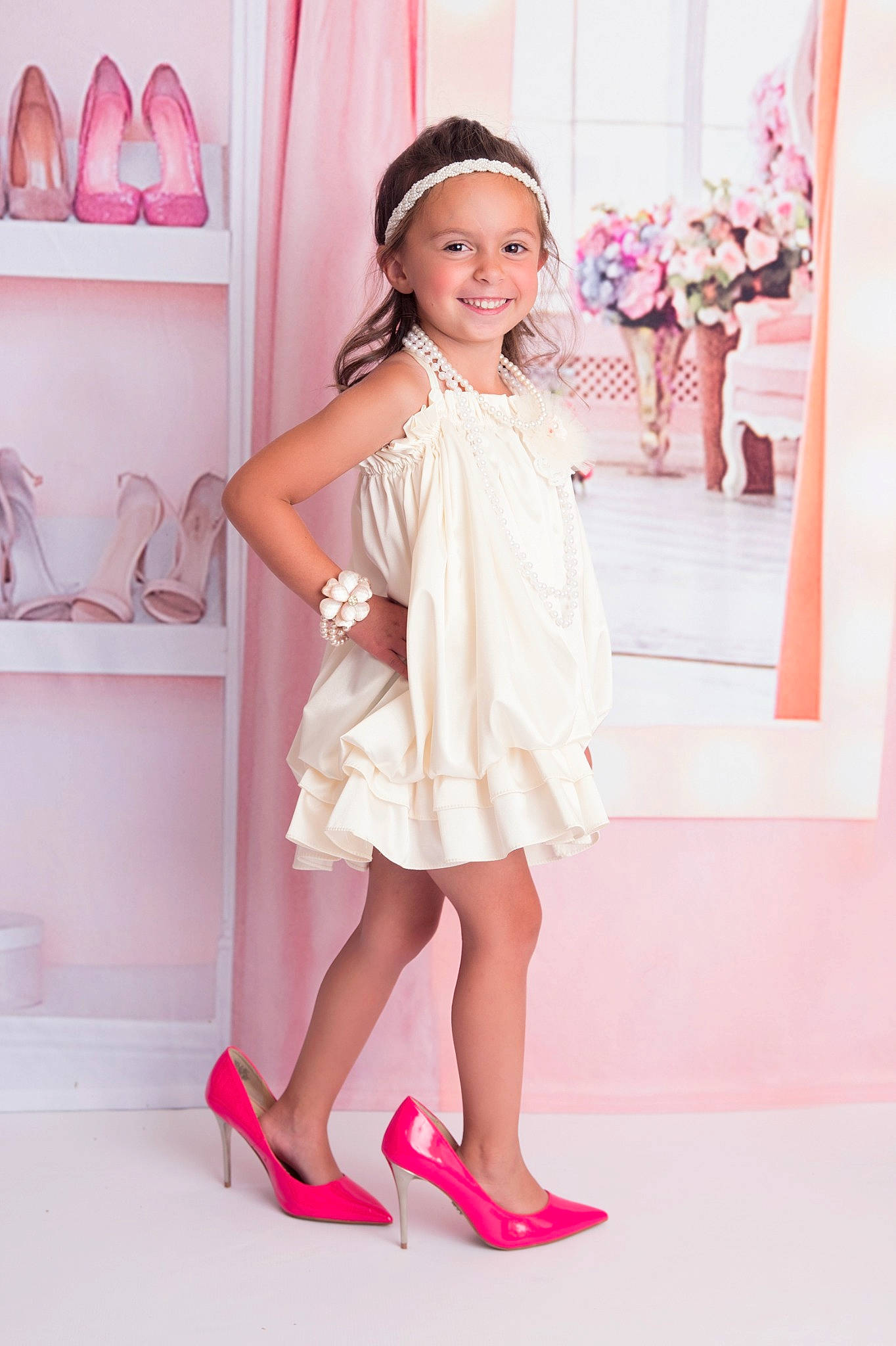 Alyiah joined the competition — help win amazing prizes! bridal_party_dress, day_dress, dress, fashion_design, fashion_model, flooring, formal_wear, happy, headwear, joint, joy, leg, magenta, neck, one_piece_garment, person, pink, shoulder, skin, sleeve