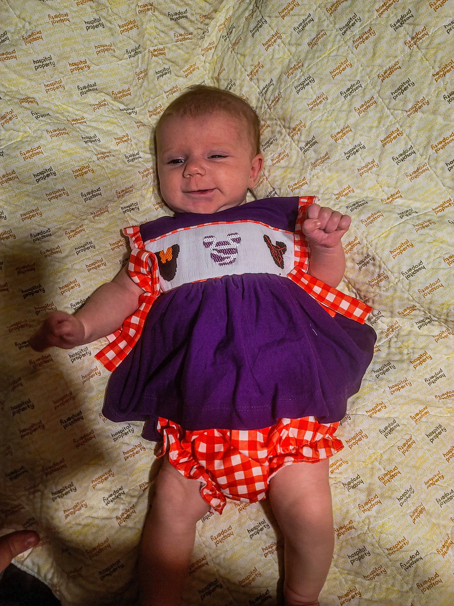 Persephone is registered to the contest to win money with this photo: baby, baby_toddler_clothing, cheek, day_dress, dress, eye, finger, fun, happy, human_body, iris, magenta, one_piece_garment, pattern, person, pink, skin, sleeve, smile, toddler