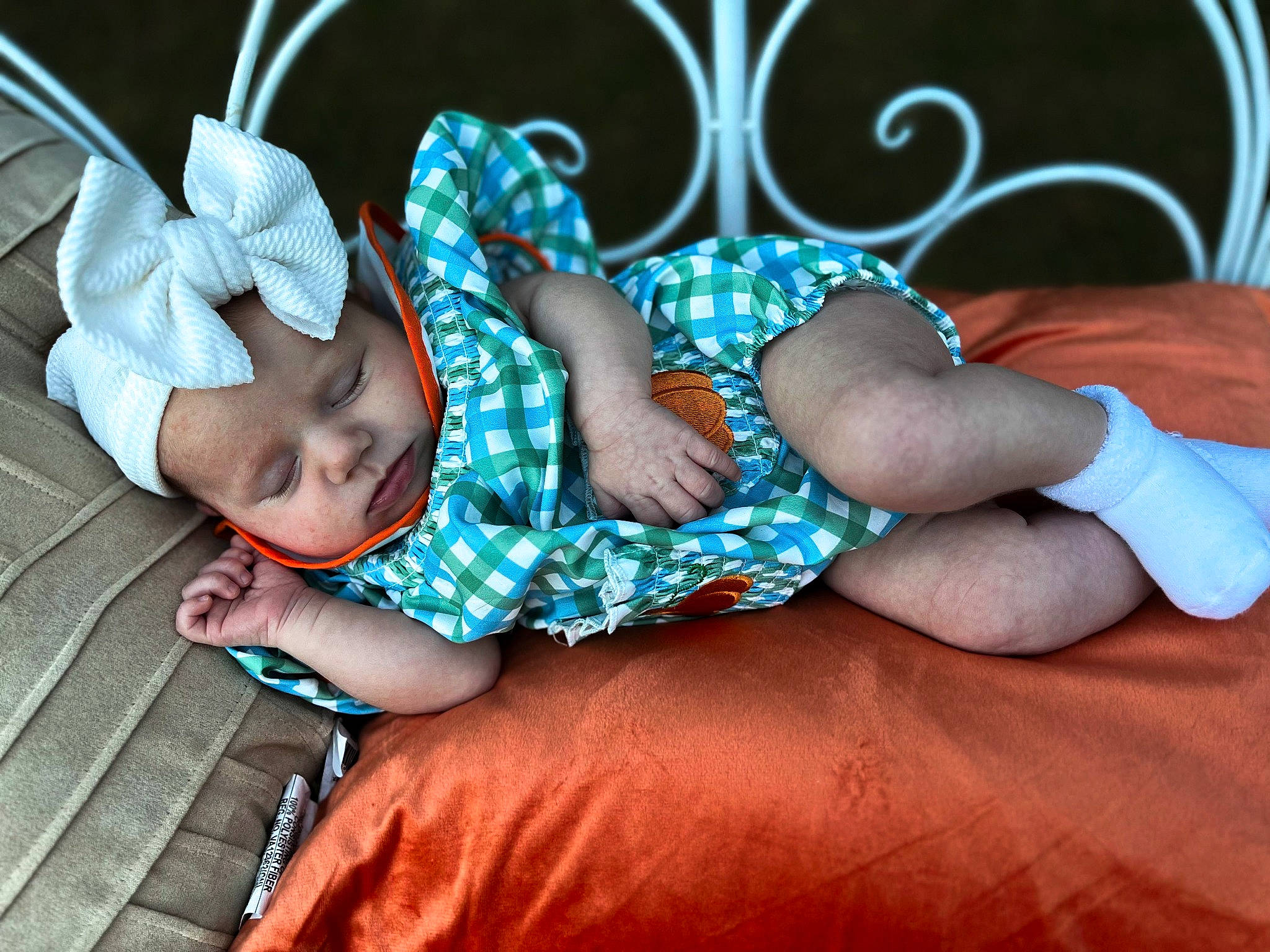 Persephone joined the competition — help win amazing prizes! arm, azure, baby, baby_products, baby_toddler_clothing, child, comfort, electric_blue, hand, hat, headgear, human_leg, linens, pattern, person, sitting, sleeve, textile, thigh, toddler