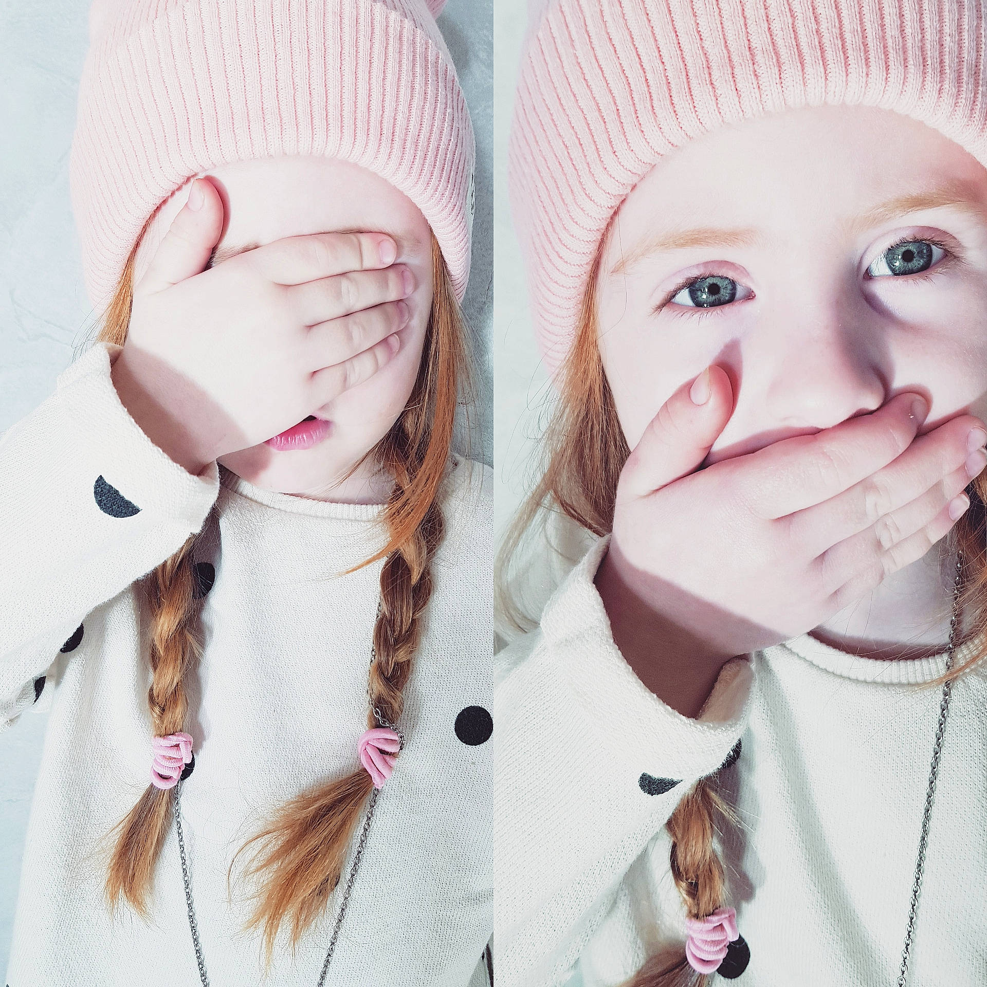 Maêly a rejoint le concours — aidez-le/la à gagner de superbes lots ! beanie, beauty, blond, cheek, cool, ear, eye, face, facial_expression, hair, hand, head, joy, lip, nose, organ, outerwear, person, pink, skin