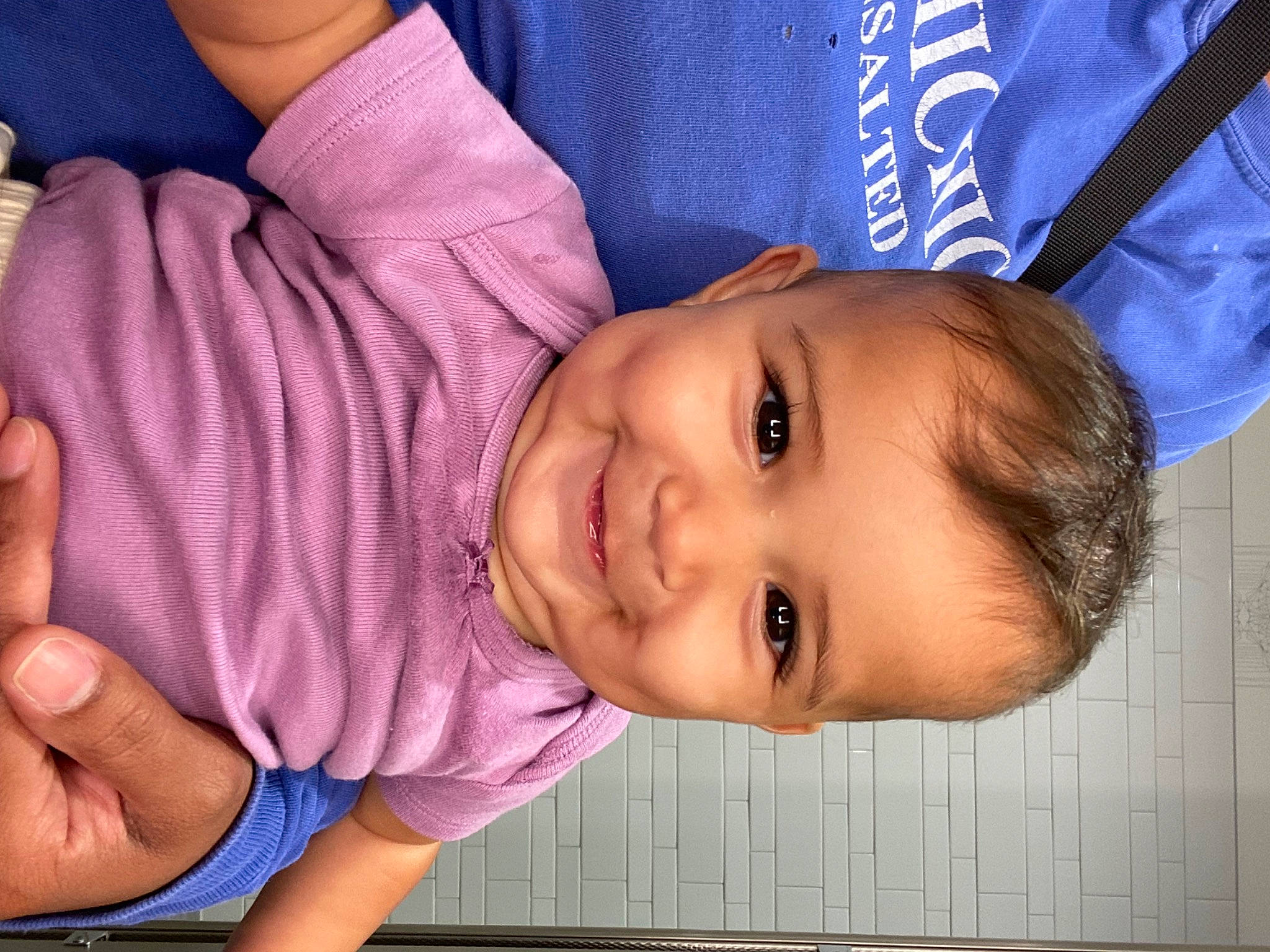 Maisie is registered to the contest to win money with this photo: baby, baby_toddler_clothing, beauty, cheek, child, electric_blue, eye, eyebrow, face, finger, gesture, happy, joy, lip, nail, nose, person, skin, sleeve, smile