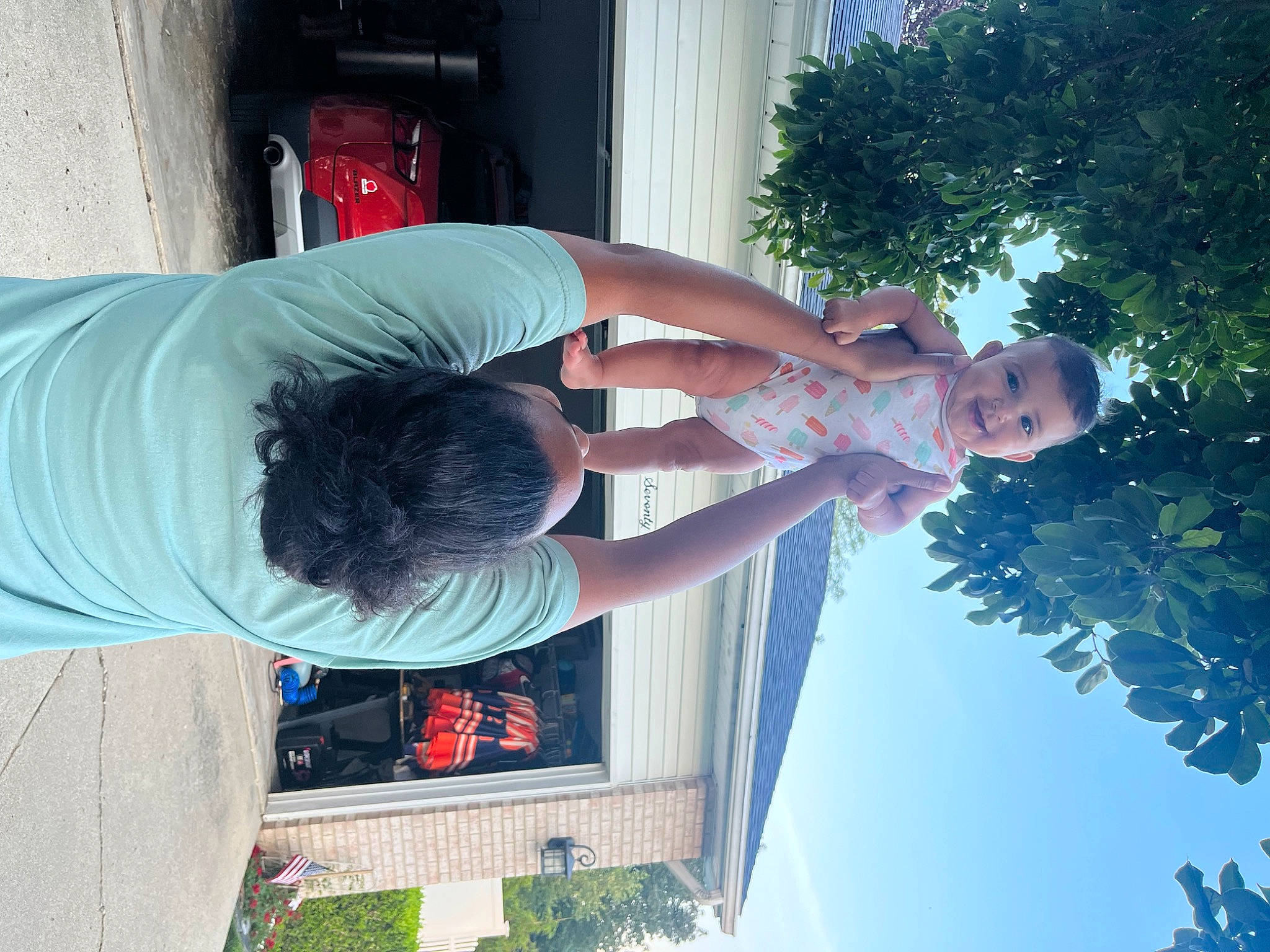 Maisie joined the competition — help win amazing prizes! back, elbow, fun, gesture, grass, happy, joint, joy, leisure, people_in_nature, person, plant, shoulder, sky, t_shirt, tree, vacation, waist, water, wrist